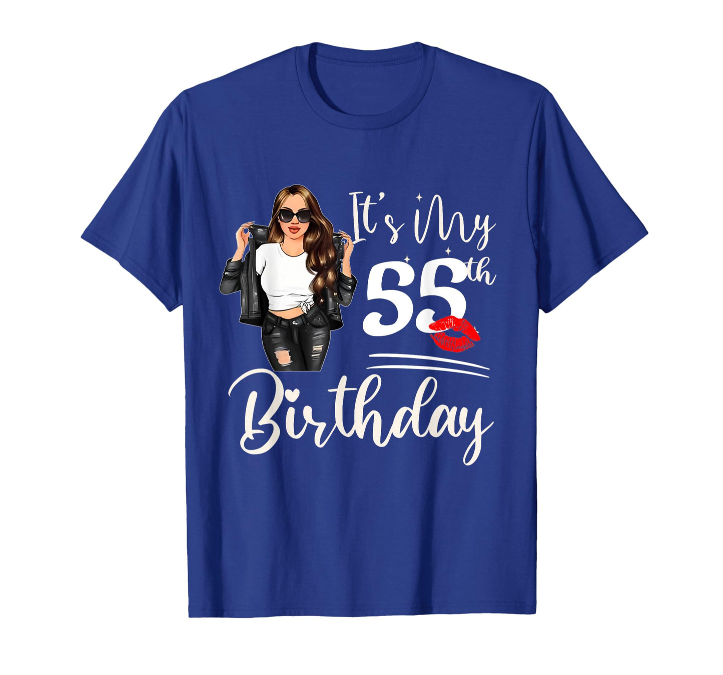 55 Years Old Black Melanin Women Girl It's My 55th Birthday T-Shirt