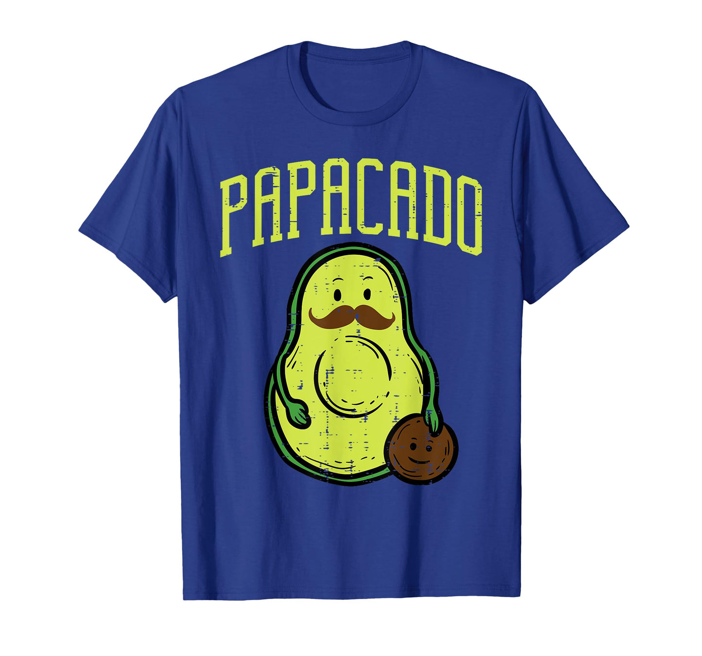 Fathers Day Papacado Papa Avocado Funny Vegan Guacamole Dad T-Shirt