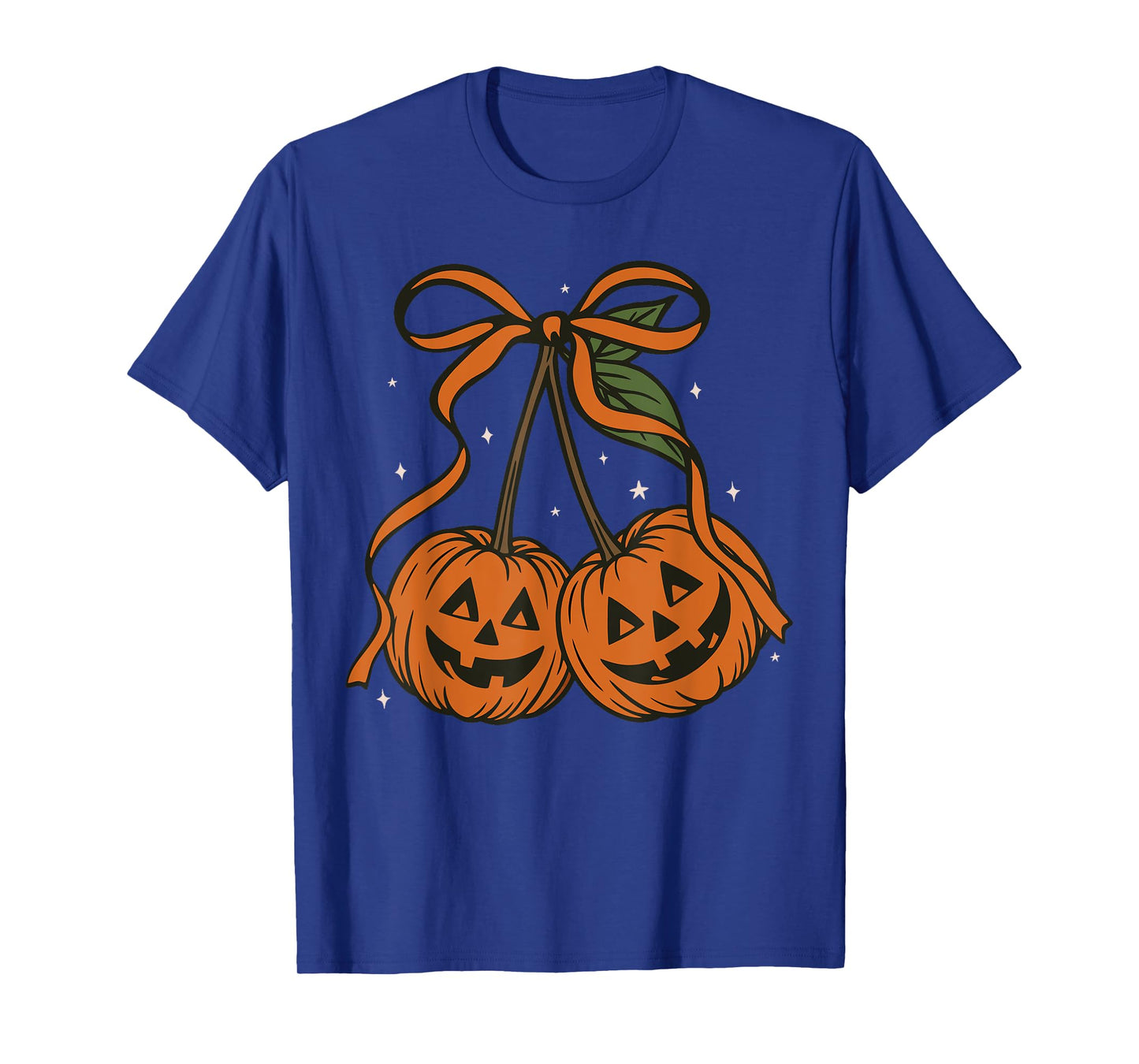 Jack O Lantern Spooky Season Halloween Coquette Bow Cherry T-Shirt