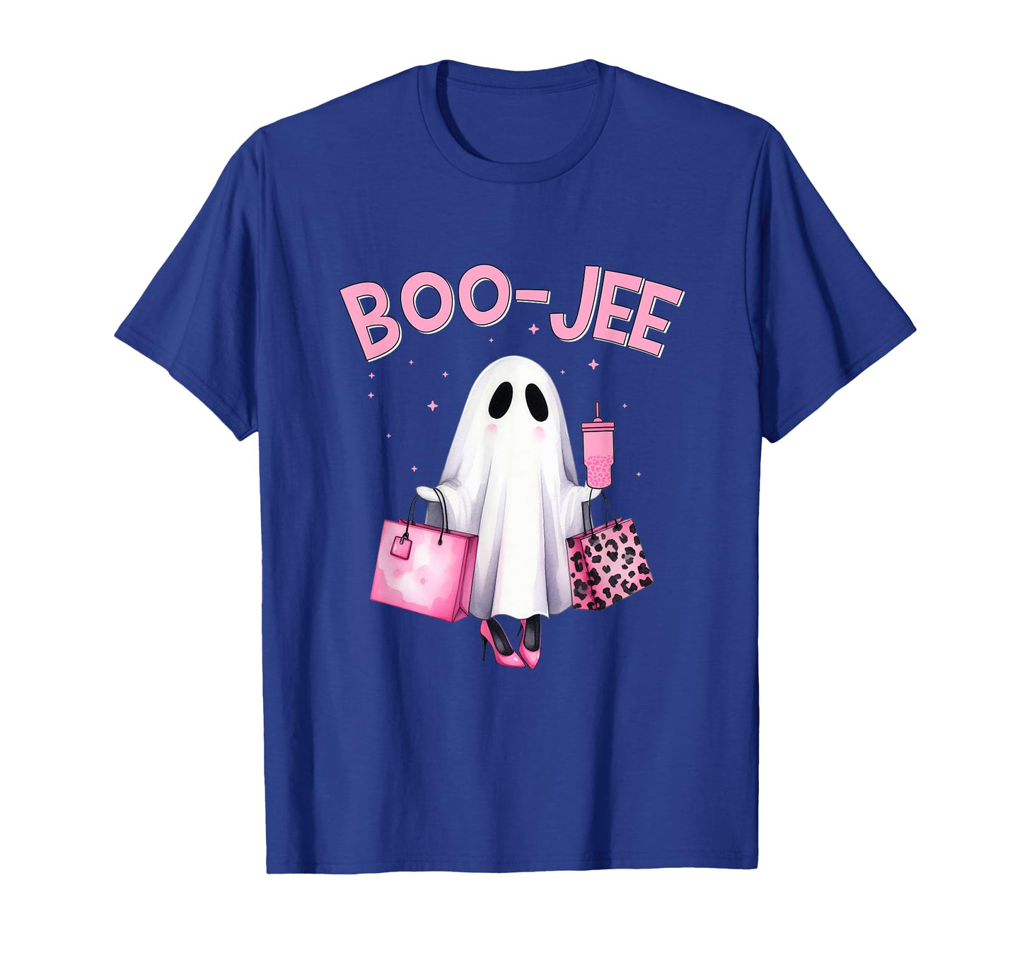 Boujee Boo Jee Spooky Ghost Funny Halloween Women Girls T-Shirt