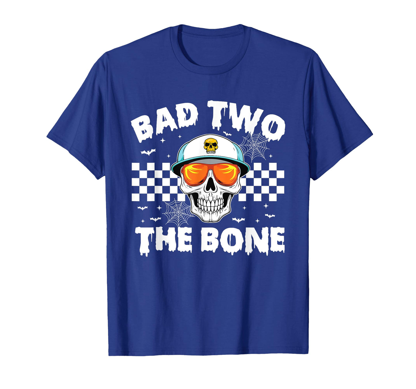 Bad To The Bone Skeleton Halloween TWO Birthday Toddler Kids T-Shirt
