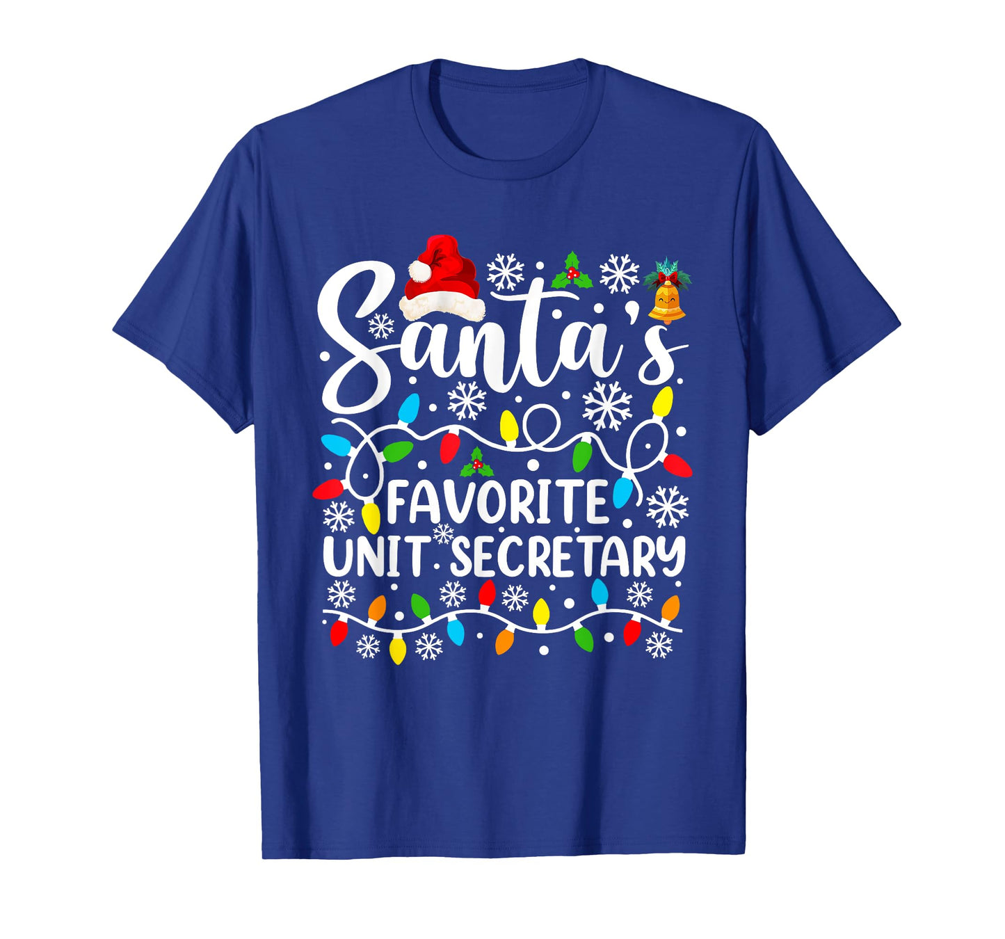 Santa's Favorite Unit Secretary Funny Christmas T-Shirt