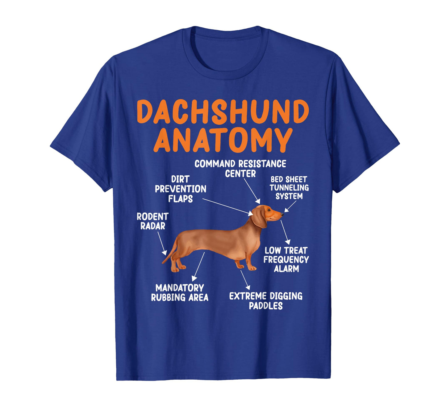 Funny Wiener Dog Puppy Doxie Lovers Anatomy of a Dachshund T-Shirt