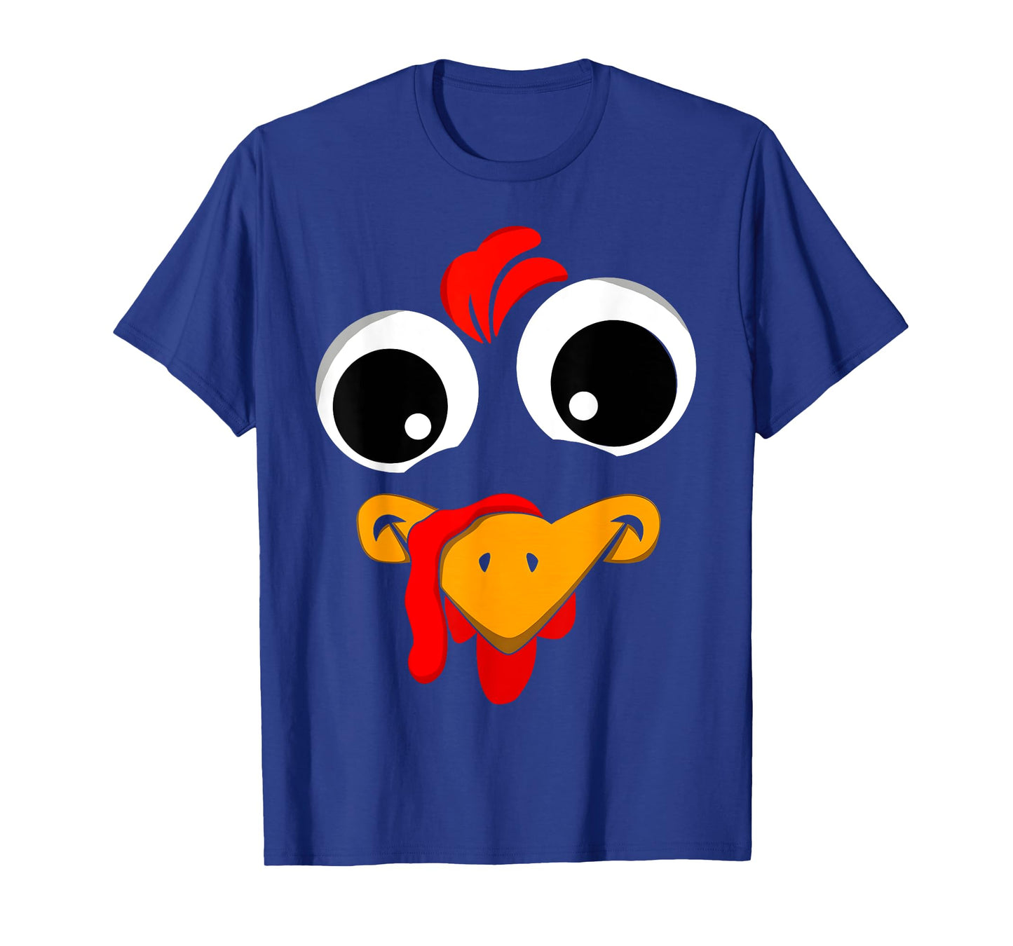 Thanksgiving Funny Turkey Face Costume Outfit Mens Boys Kids T-Shirt