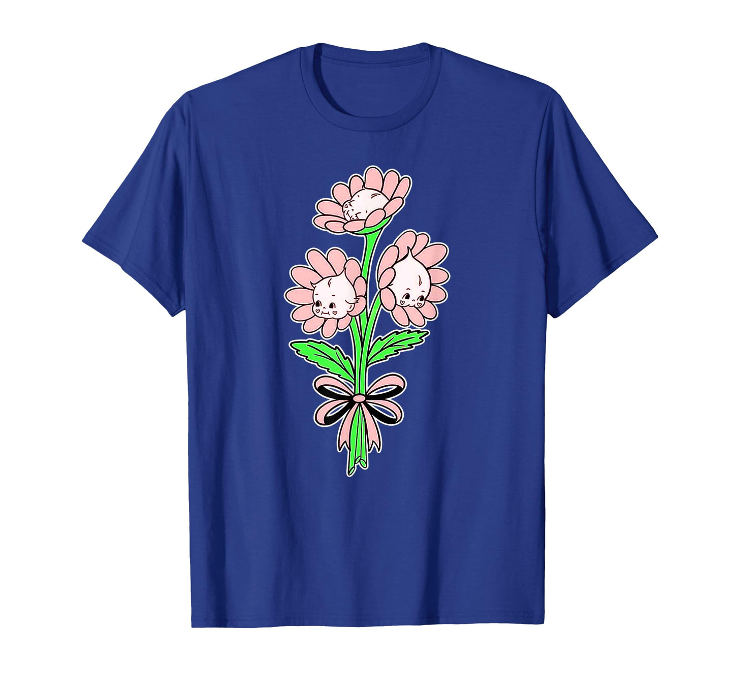 Kewpie Baby Flower Bouquet Spring Flowers T-Shirt