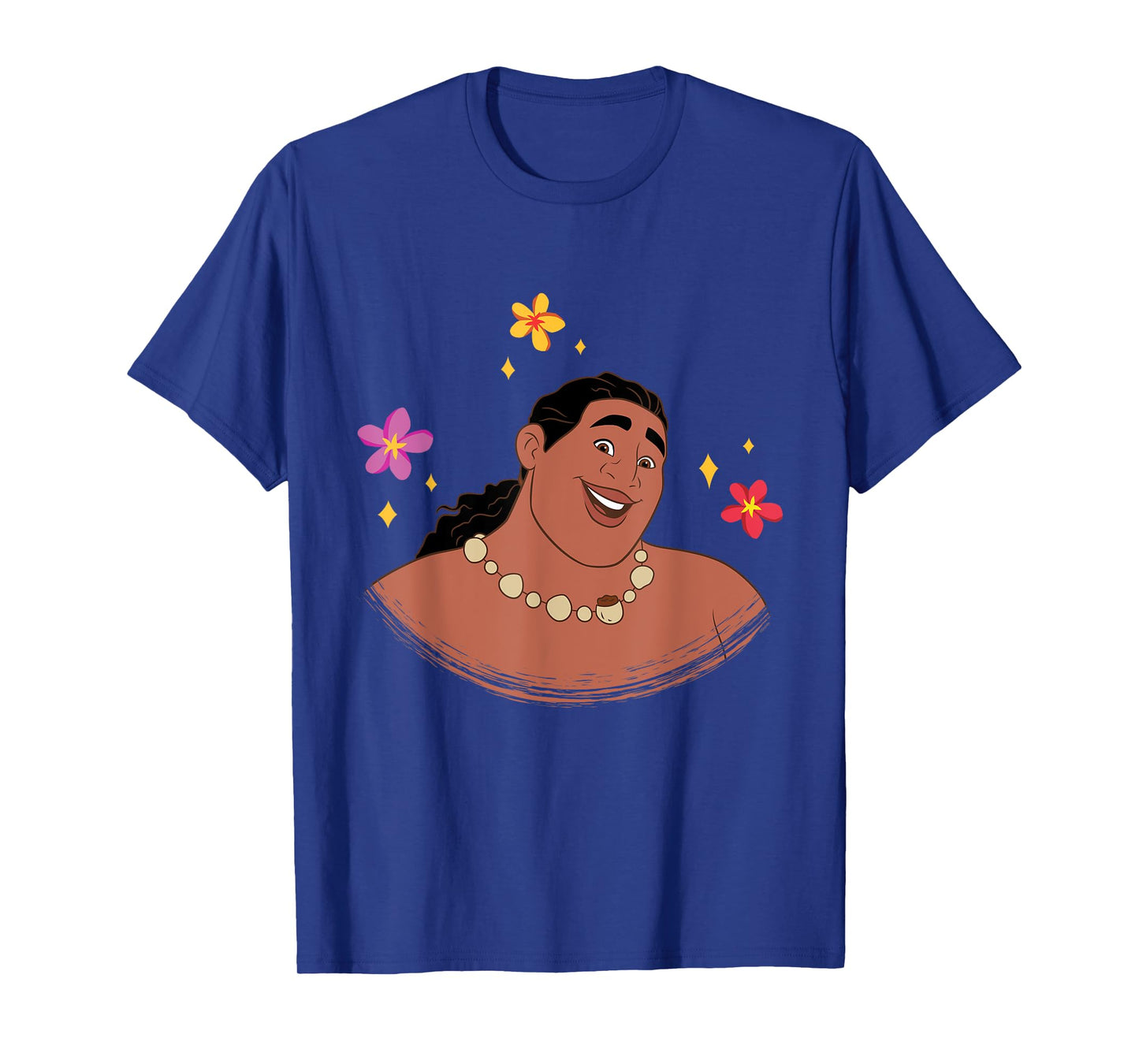 Disney Moana 2 Big Face Moni Tropical Flowers Costume T-Shirt