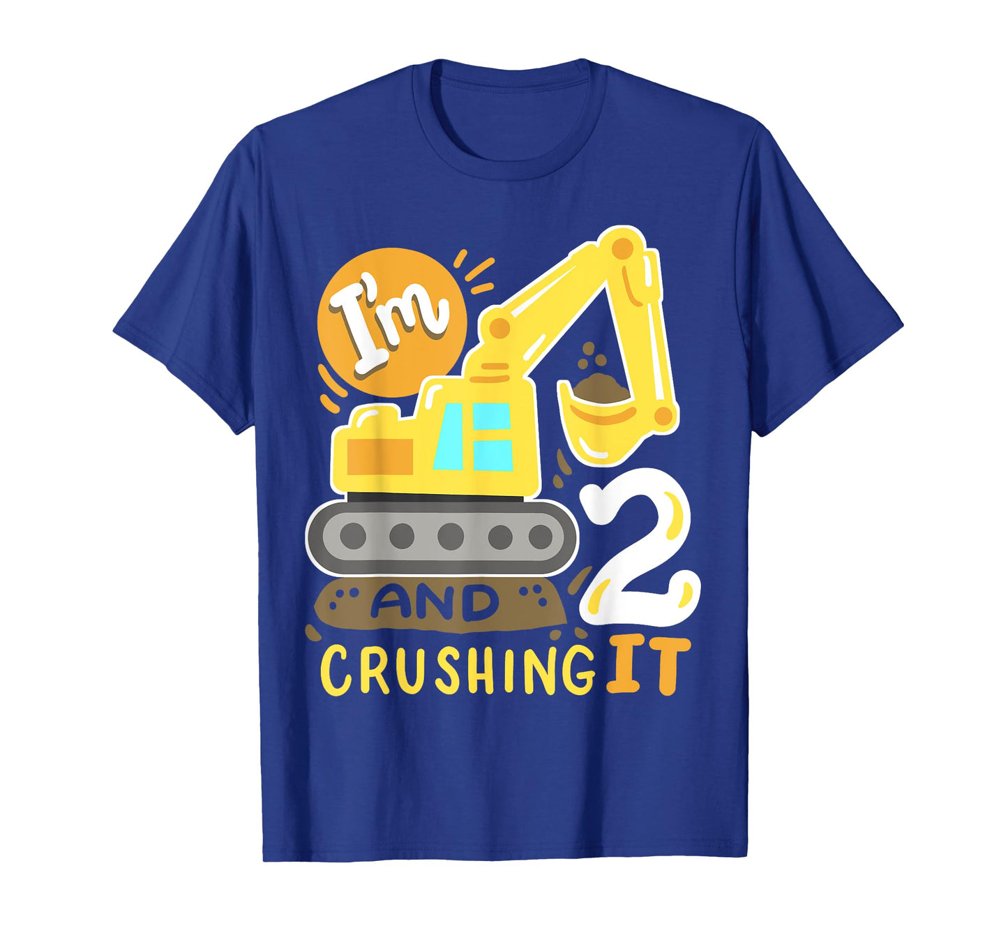 Kids 2nd Construction Birthday Party I'm 2 Crushing It Boys T-Shirt