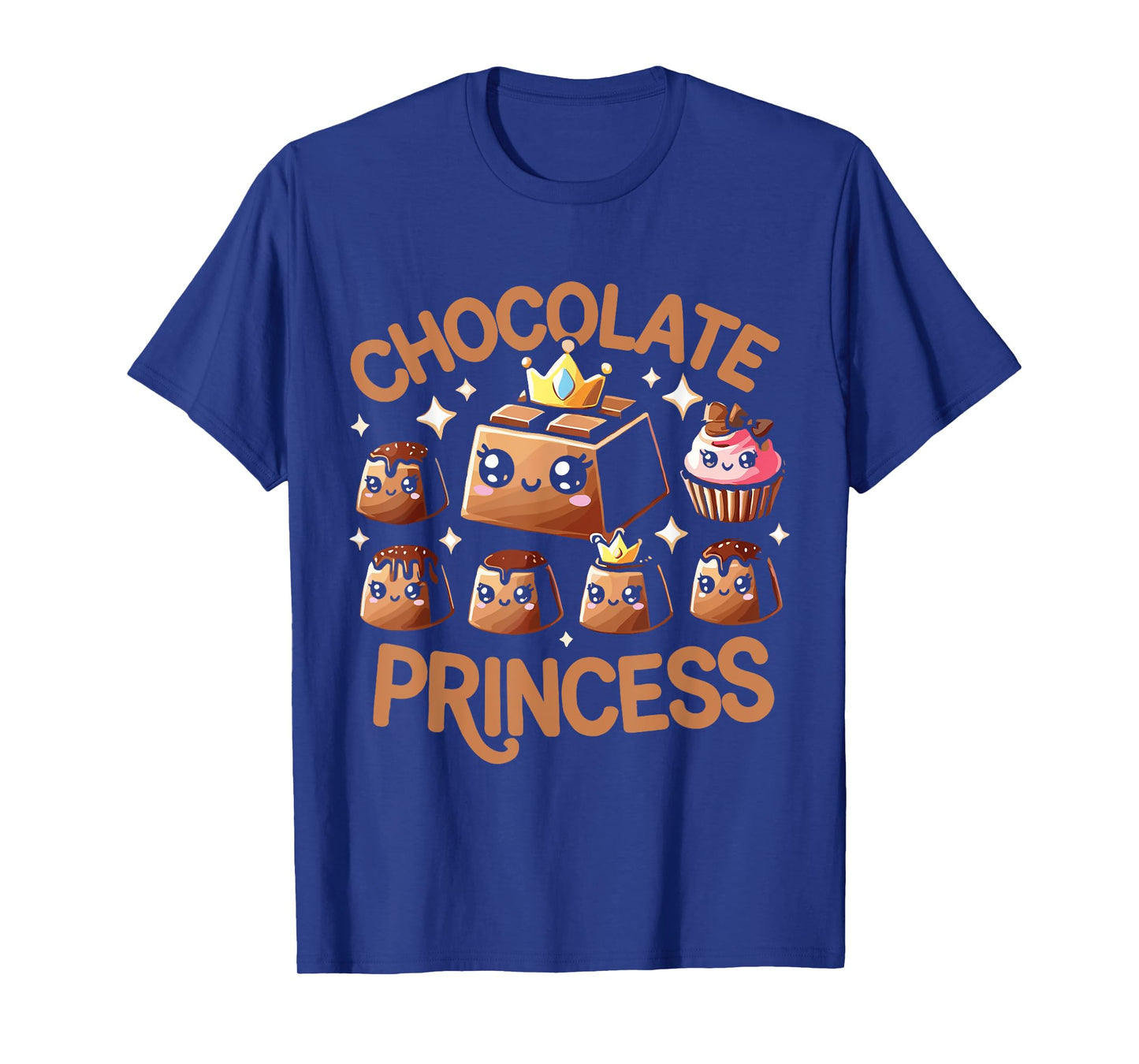 Chocolate T Shirt - Women's Chocolate Princess T-Shirt - Black - Small - Short Sleeve - Crew Neck - Modern - Chocolate-themed Design - Unisex-Kids