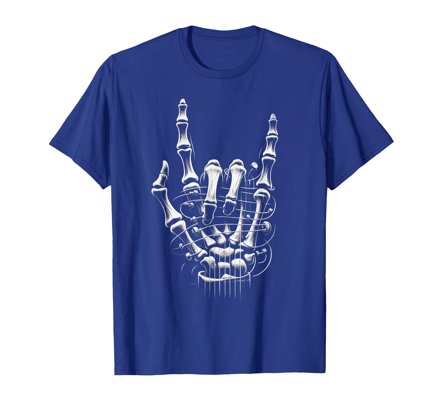 Rock On Skeleton Hand Guitar Rock & Roll Punk Rock Band T-Shirt