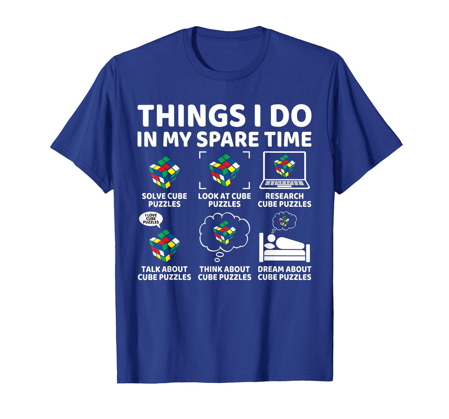 Things I Do in My Spare Time Funny Cube Puzzle Speed Cubing T-Shirt