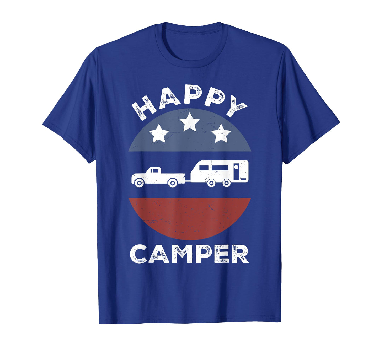 Retro Happy Camper Men Women Funny Camping Dad Boy Toddler T-Shirt