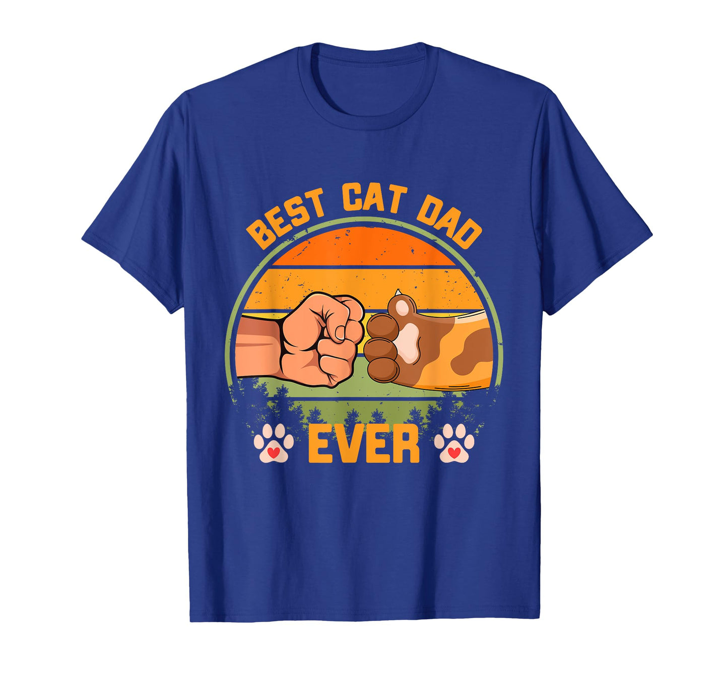 Best Cat Dad Ever Fathers Day Kitten Lover Feline Pet Owner Men Women Kids T-Shirt