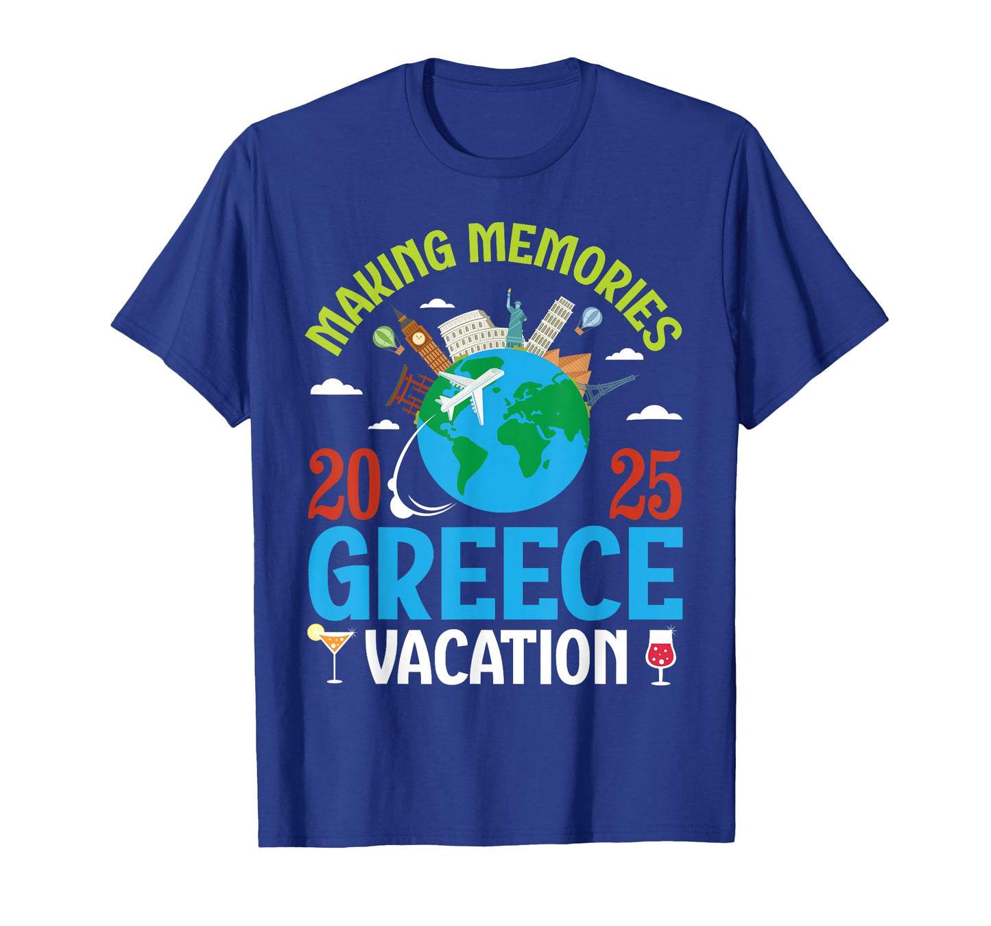 Making Memories In Greece Vacation 2025 Travel Couple Family T-Shirt