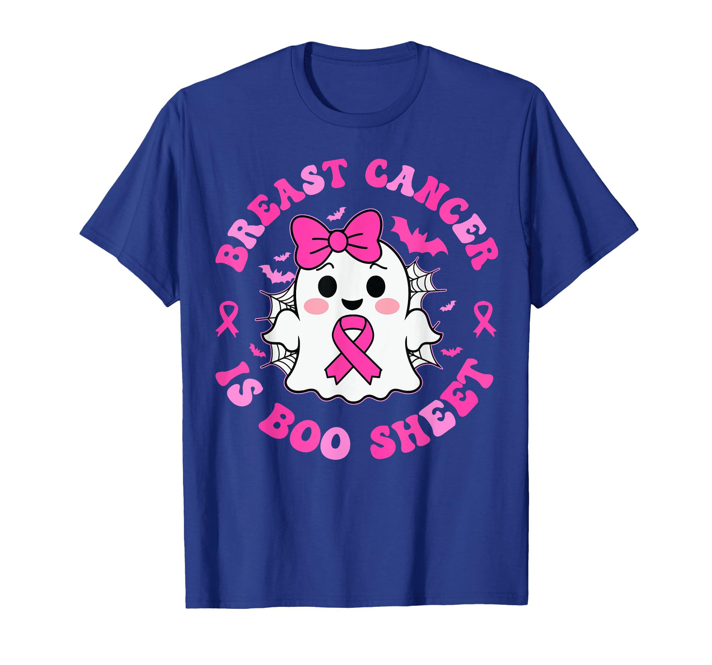 Groovy Breast Cancer is Boo Sheet Awareness Halloween Ghost T-Shirt