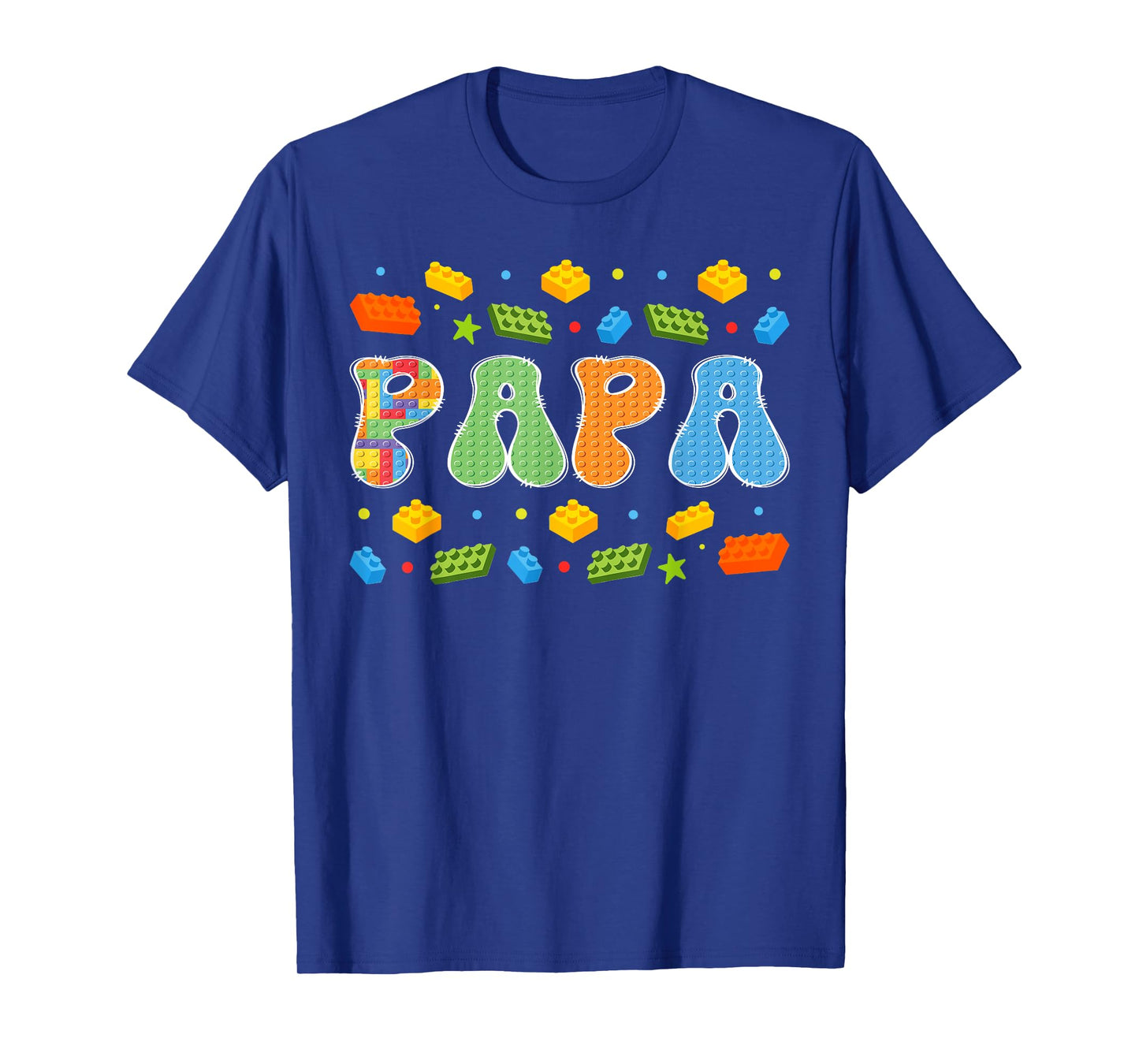 Papa Building Bricks Block Master Builder Matching T-Shirt