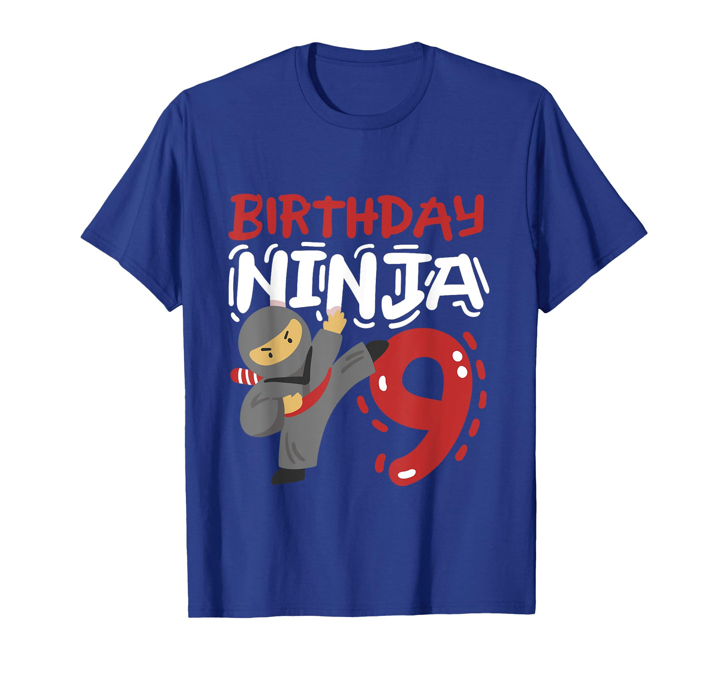 Birthday Ninja 9 Years Old Karate Kids 9th Birthday Boys T-Shirt