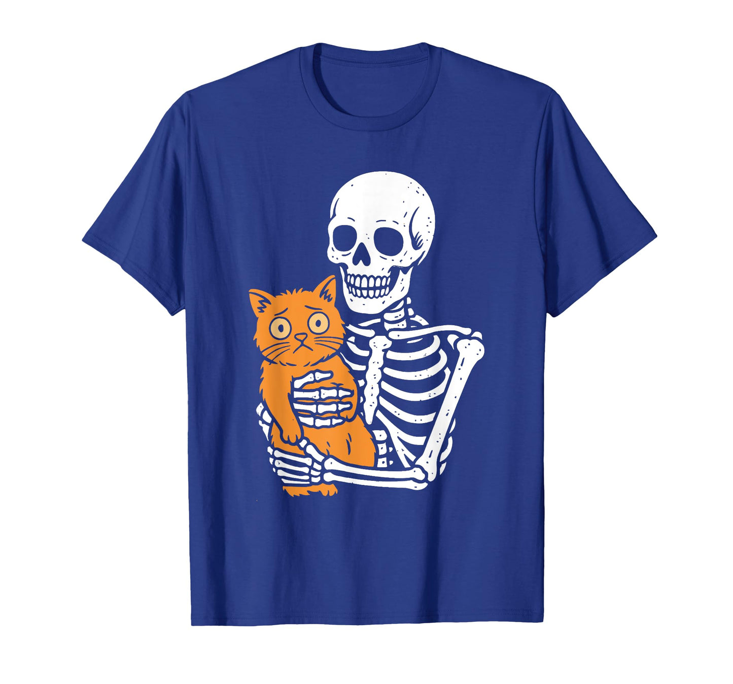 Funny Skeleton Cat Halloween Costume Men Women Kids Boys T-Shirt