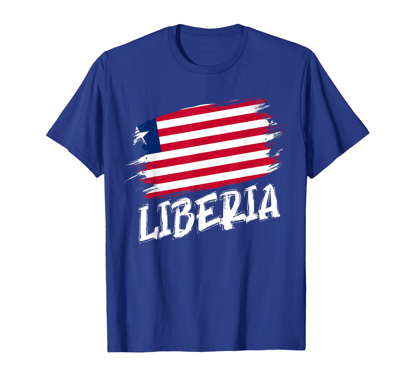 Patriotic Retro Liberian Flag Liberia T-Shirt