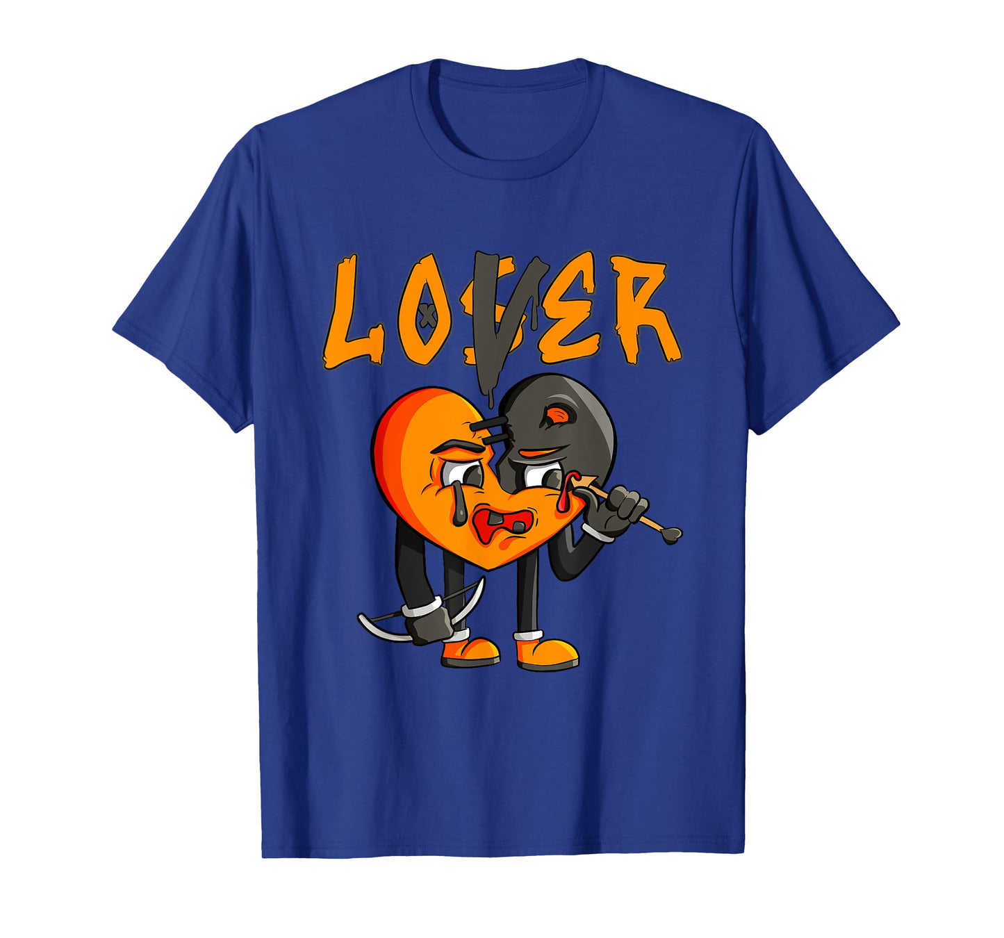 Graphic Orange For Men Women Matching Loser Lover Drip T-Shirt