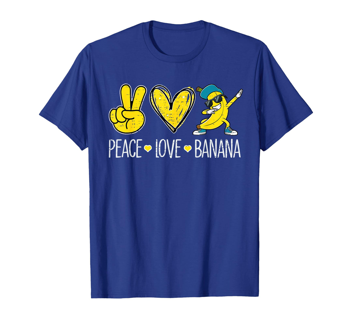 Funny Peace Love Banana Fruit Lover Vegan Boys Kids Girls T-Shirt