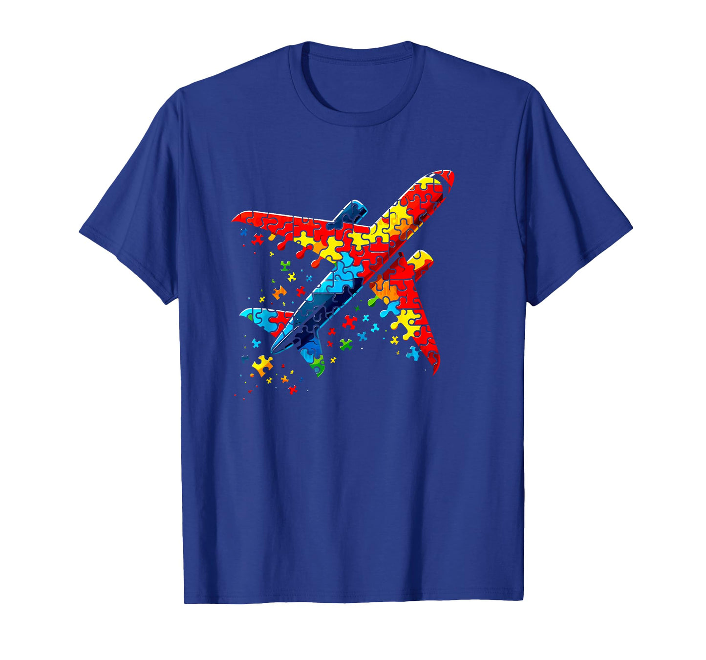 Airplane Jigsaw Puzzle Kids Toddler Boys Autism Awareness T-Shirt
