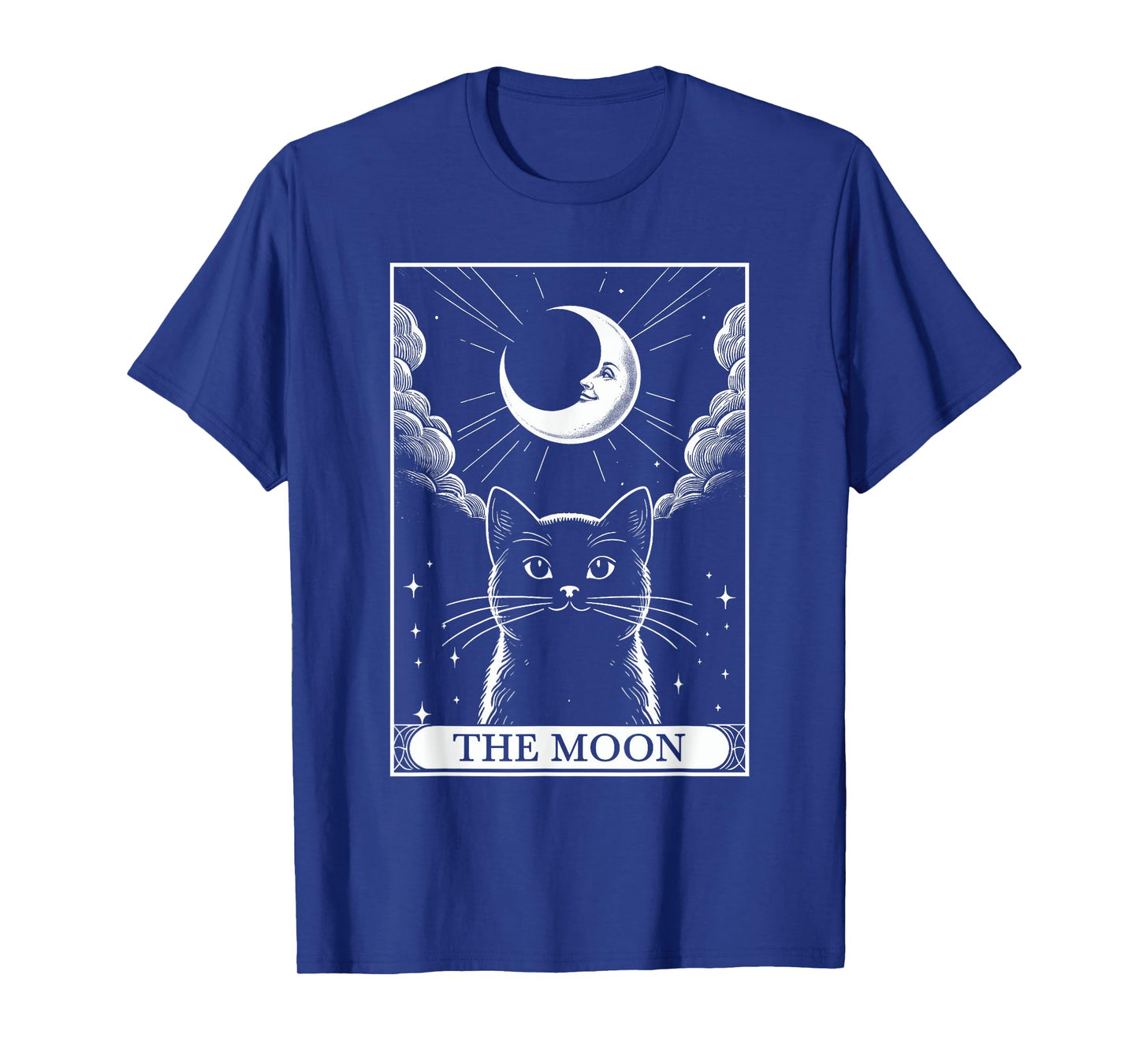 Tarot Card Vintage Crescent Moon Black Cat Mom Cat Lovers Men Women Kids T-Shirt