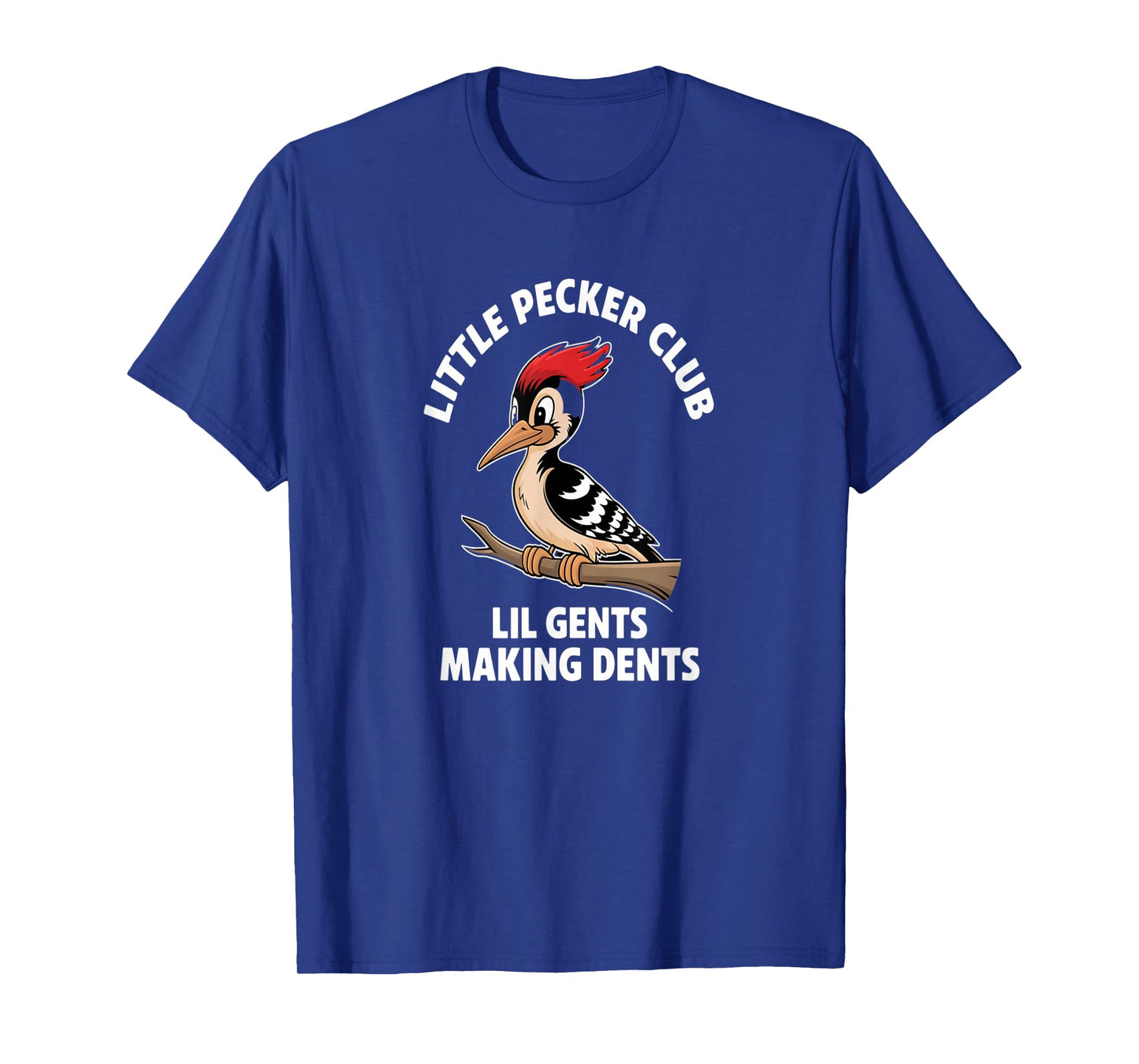 Lil Gents Funny Bird Enthusiast Club - Little Pecker Club Funny Woodpecker Humor Unisex-Adults, Kids Black Short Sleeve T-Shirt
