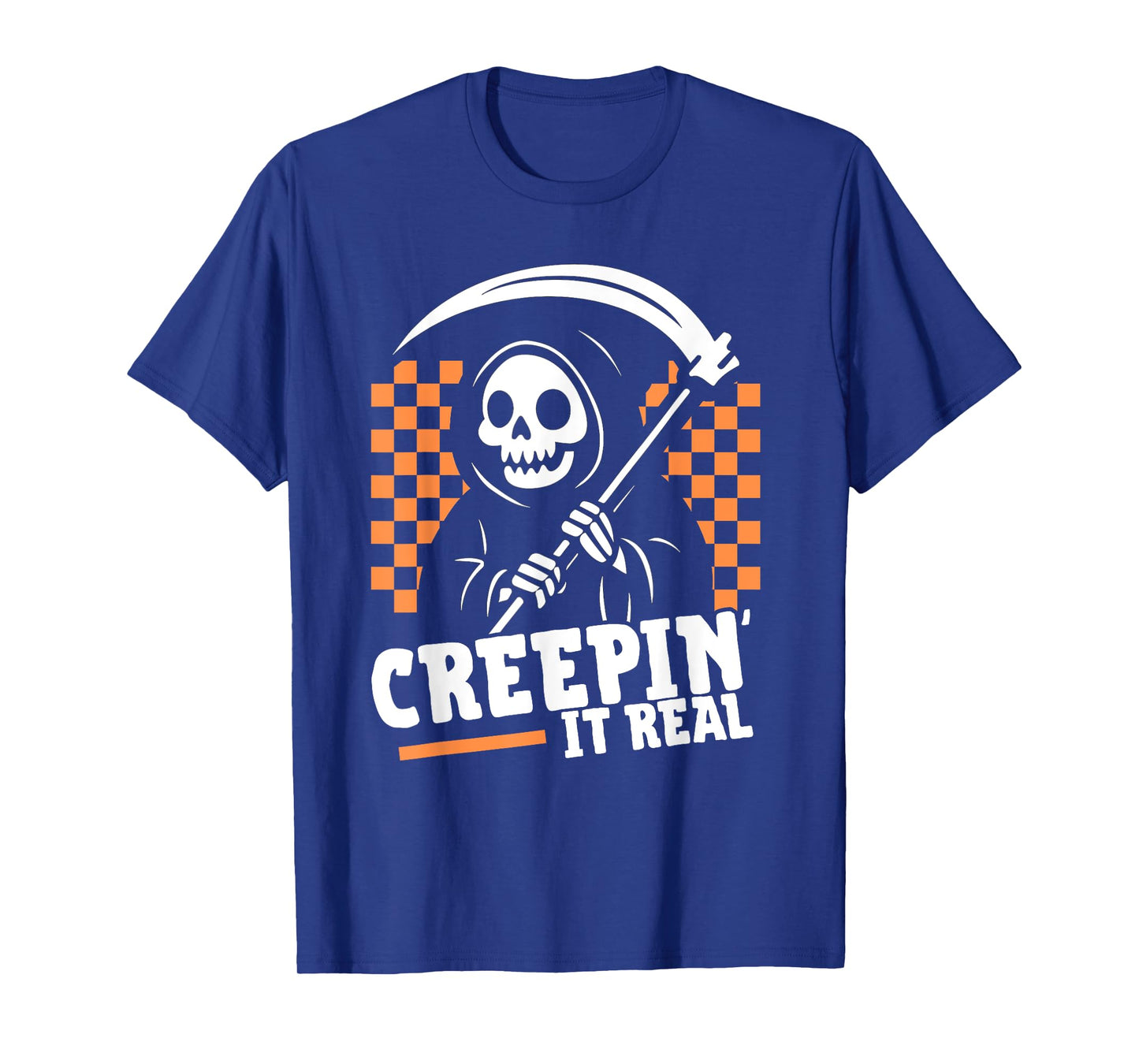 Creepin It Real Retro Grim Reaper Funny Halloween T-Shirt