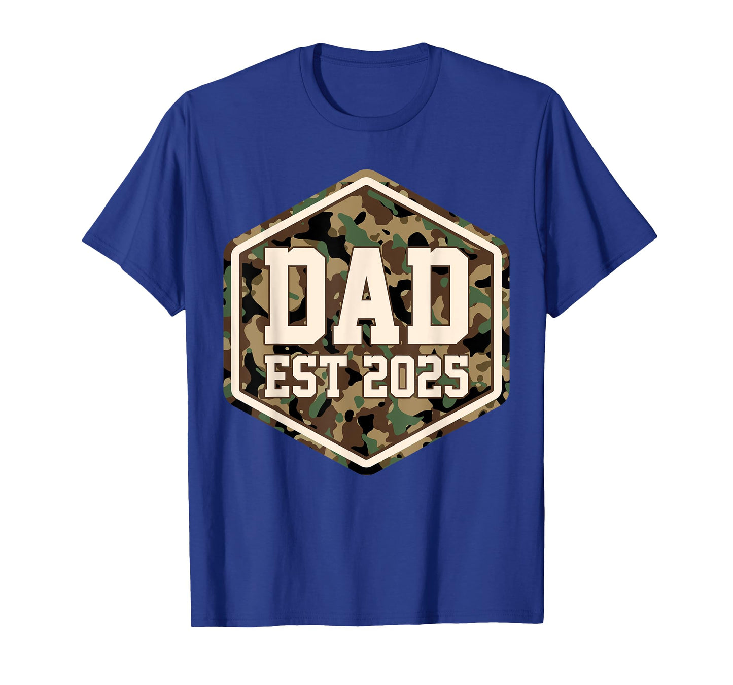 CAMO Dad Est 2025 Father's Day New Dad Baby Announcement T-Shirt