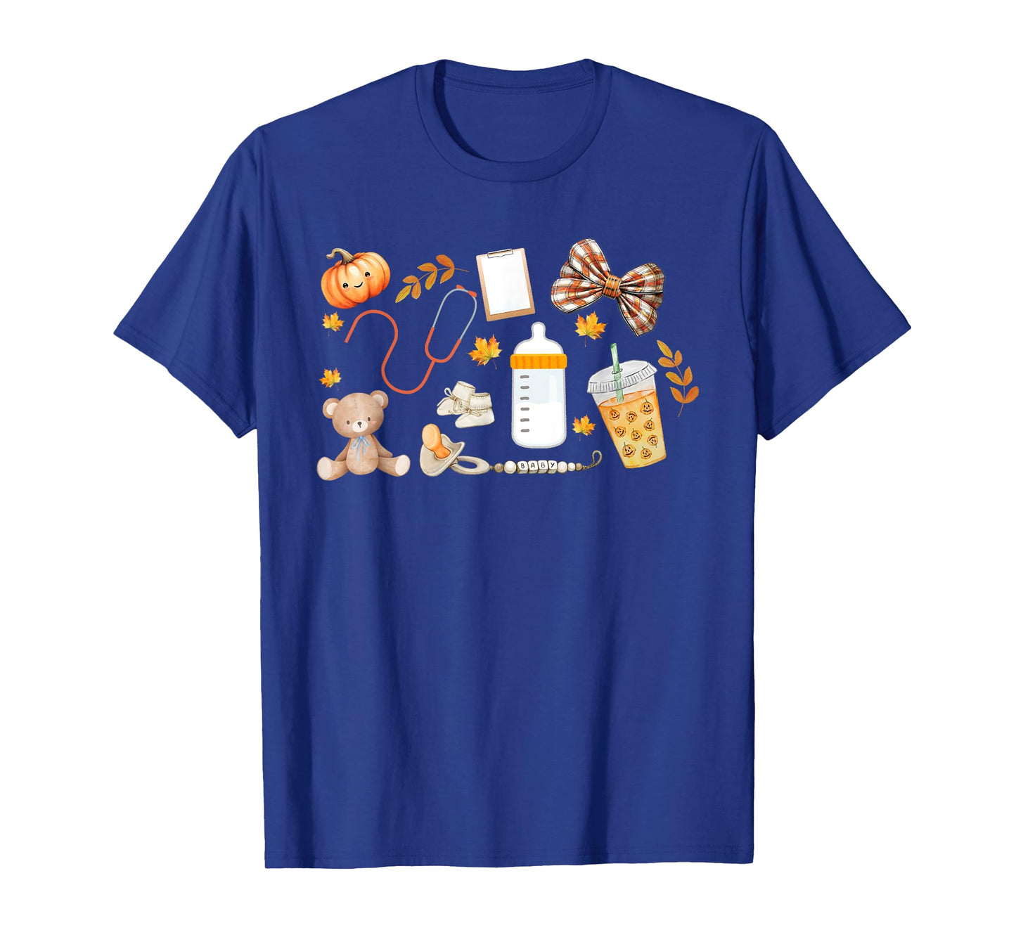 Mother Baby Nurse Fall MBU Thanksgiving Team Nursery Nurse T-Shirt