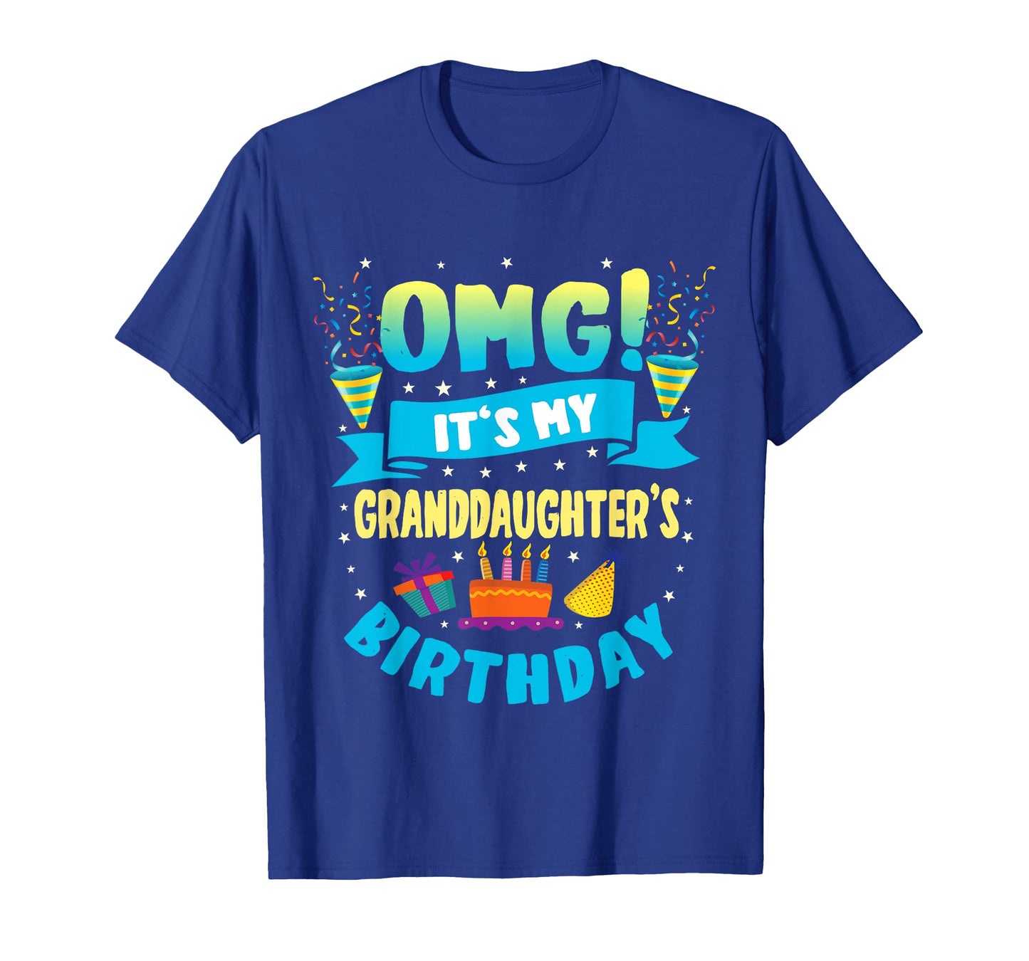 Happy Birthday Granddaughter T-Shirt bday Gifts Women Unisex Classic Fit Crew Neck Short Sleeve Black Small T-Shirt