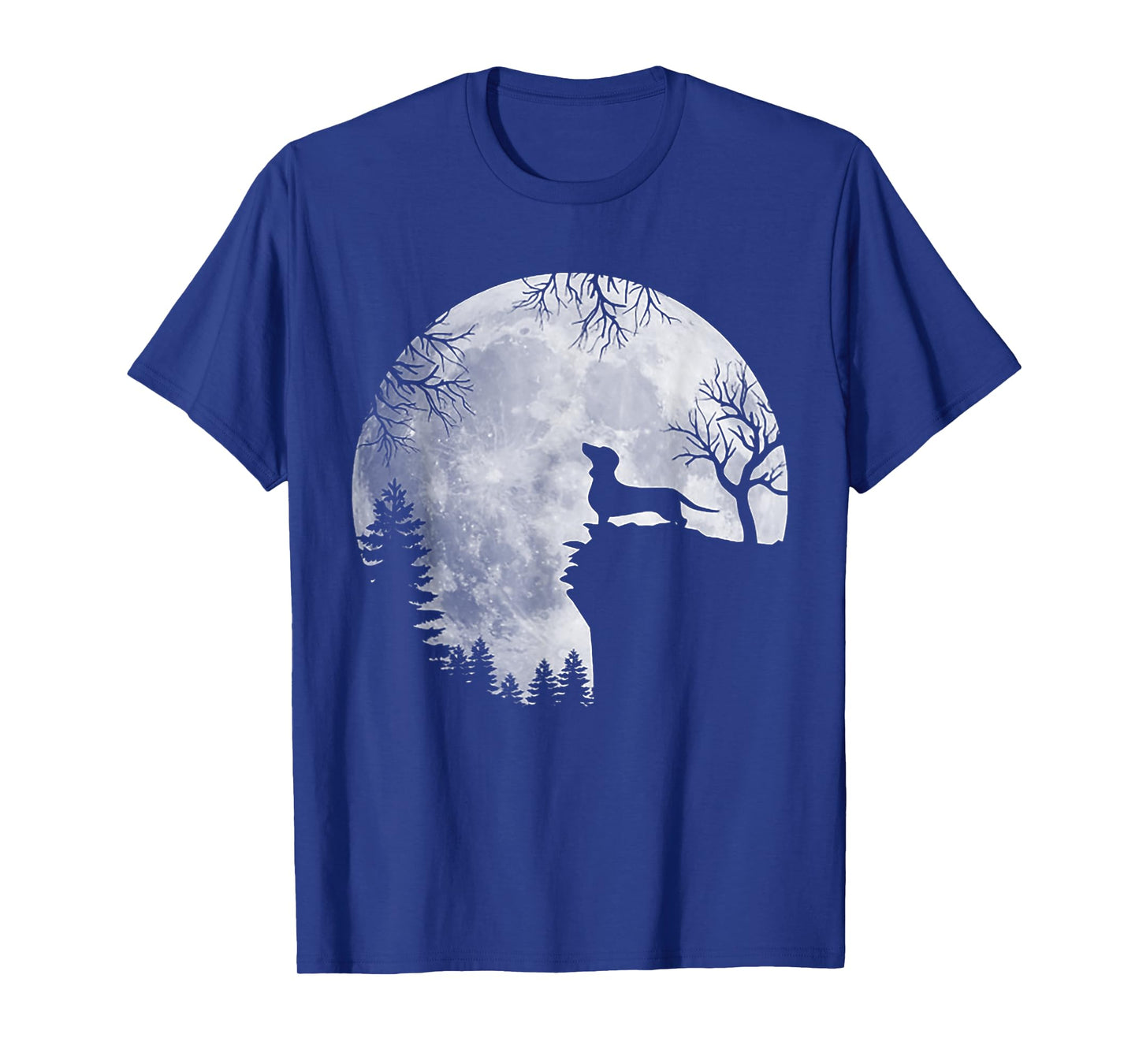 Funny Dachshund And Moon Halloween Dog Lover Costume T-Shirt