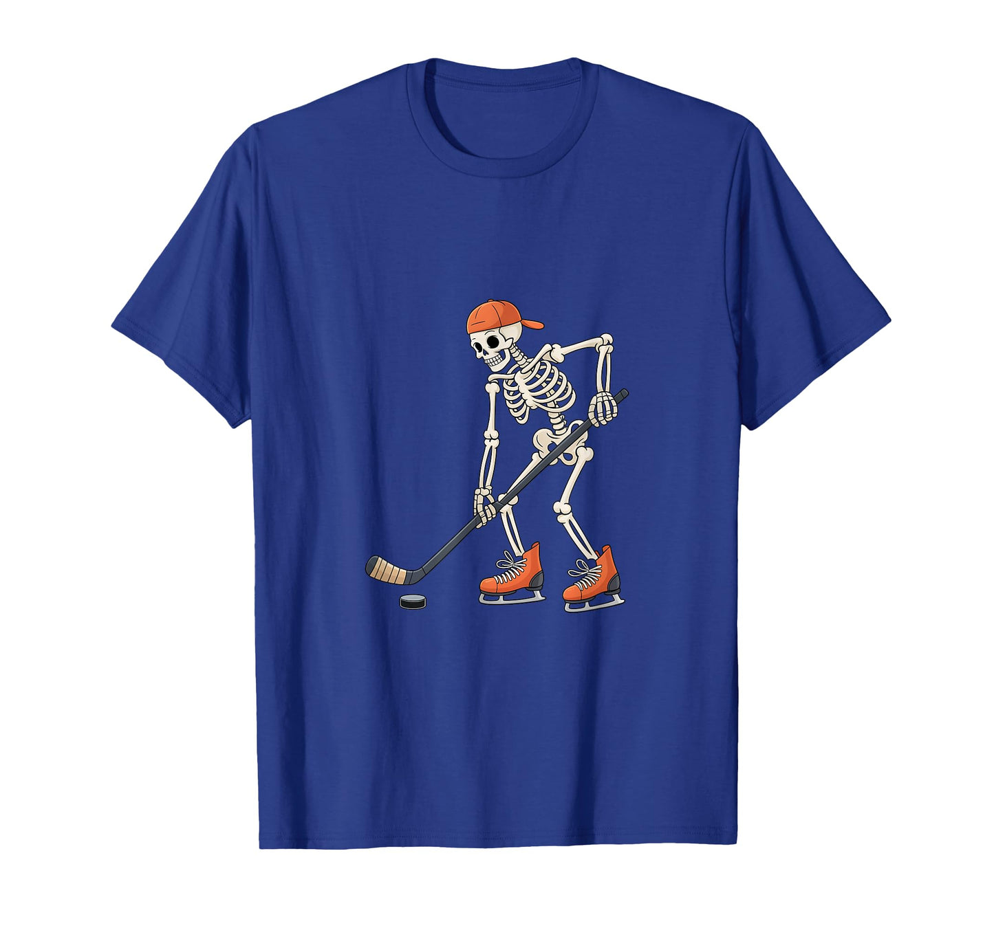 Skeleton Ice Hockey Men Boys Kids Halloween Costume T-Shirt