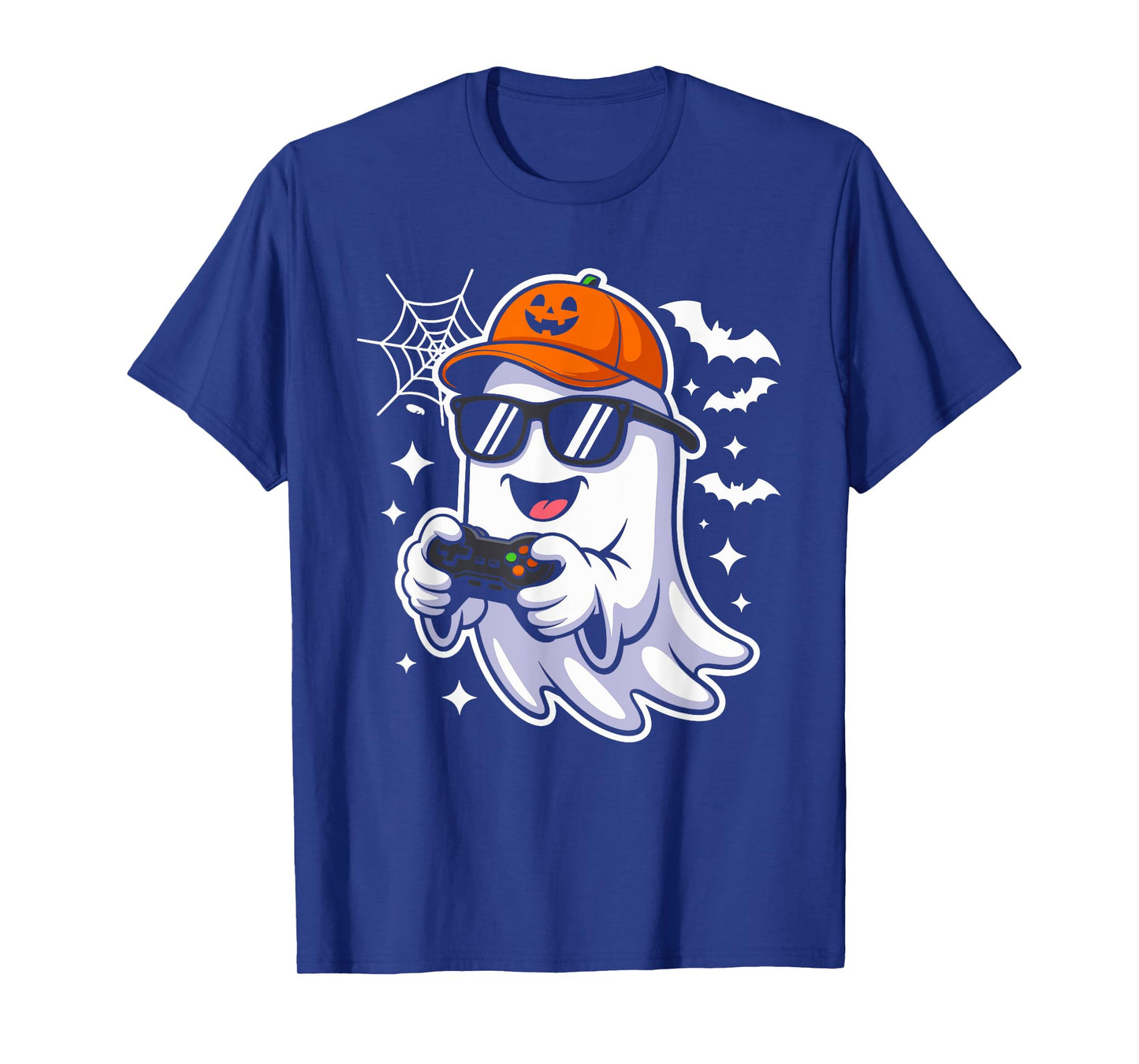 Halloween Ghost Gamer Funny Costume Gaming Men Boys Kids T-Shirt