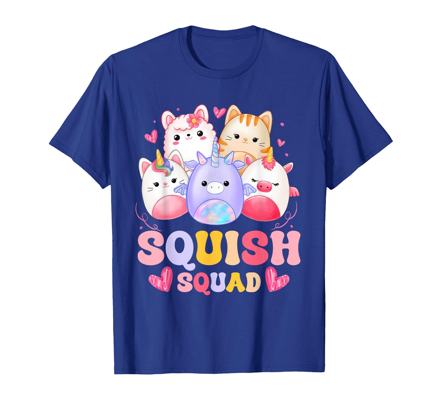 Squish Squad Birthday Shirt For Girls Kids Toddlers Groovy T-Shirt