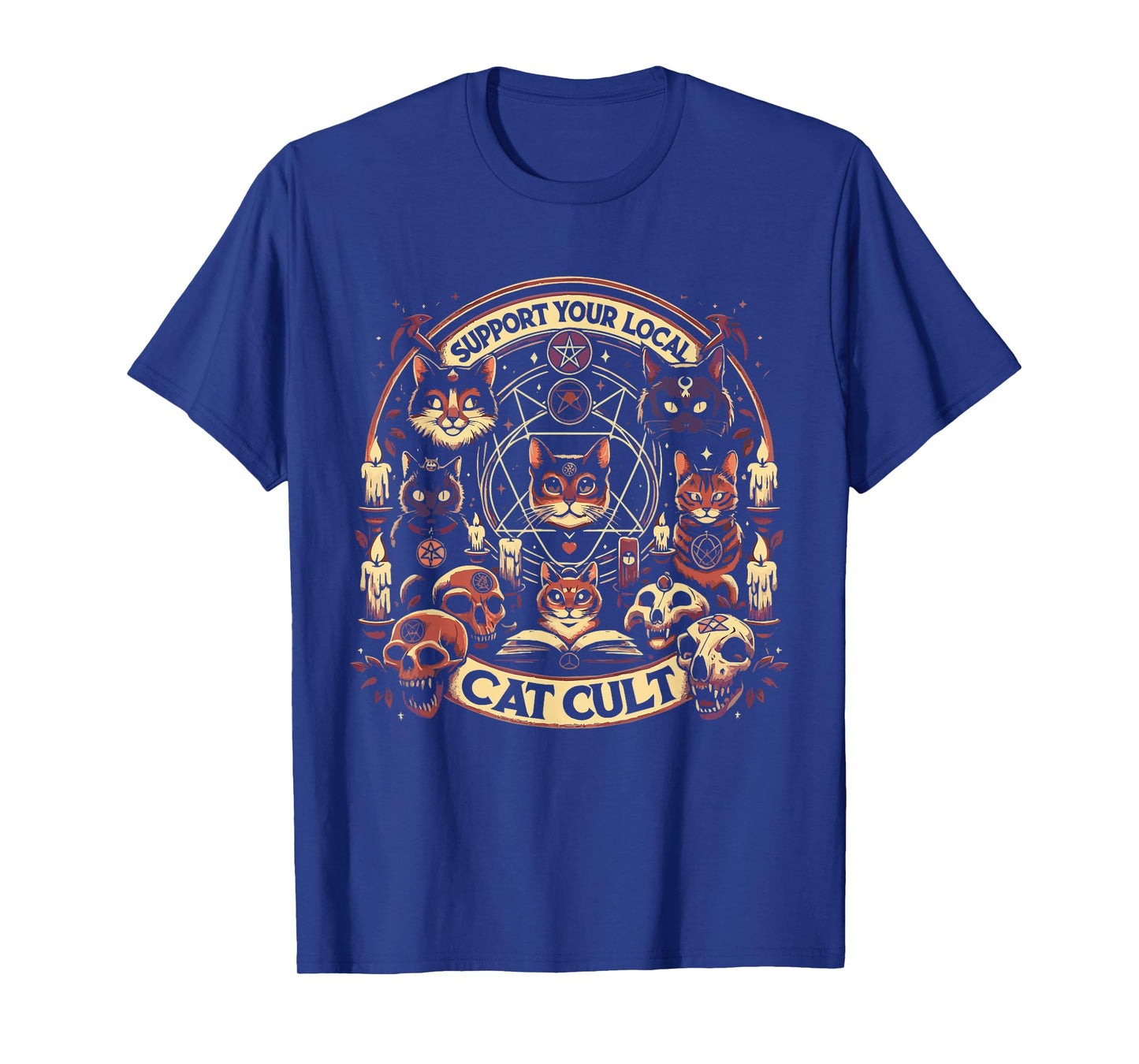 Funny Support Your Local Cat Cult Tee Shirt T-Shirt for Men Women Girls Kids