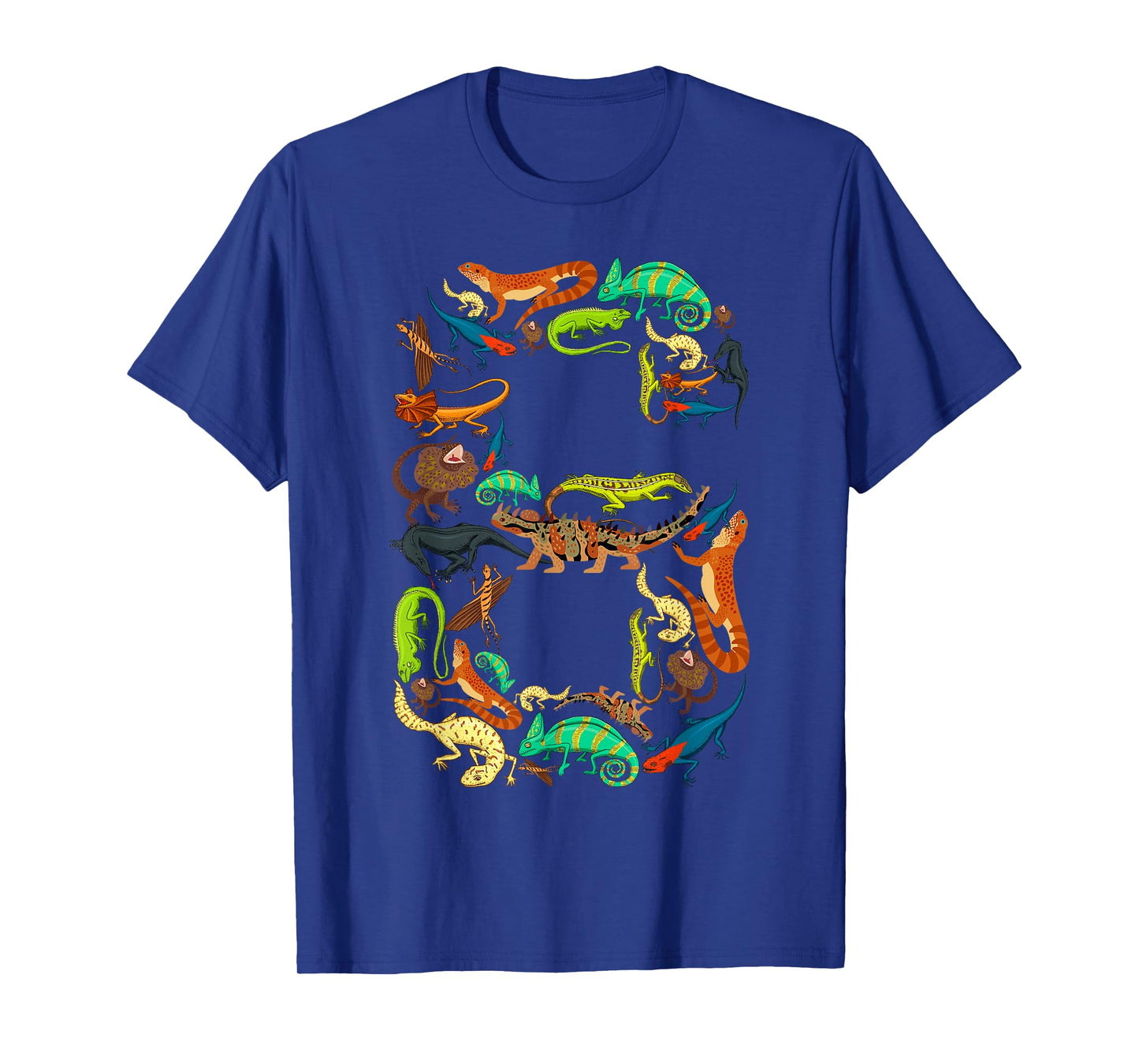 Kids 6th Birthday Reptiles Lizards Theme 6 Year Old Boys T-Shirt