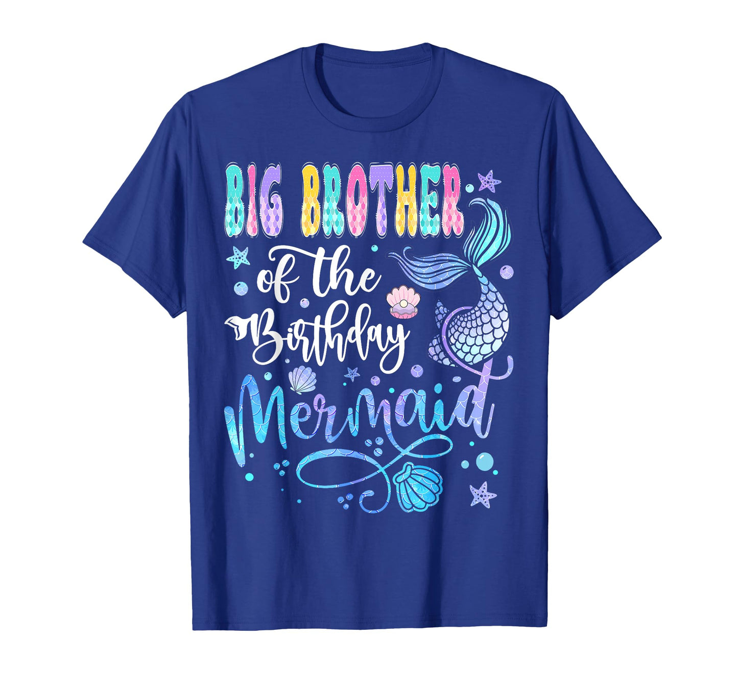 Big Brother Of The Birthday Mermaid Bday Girl Party T-Shirt