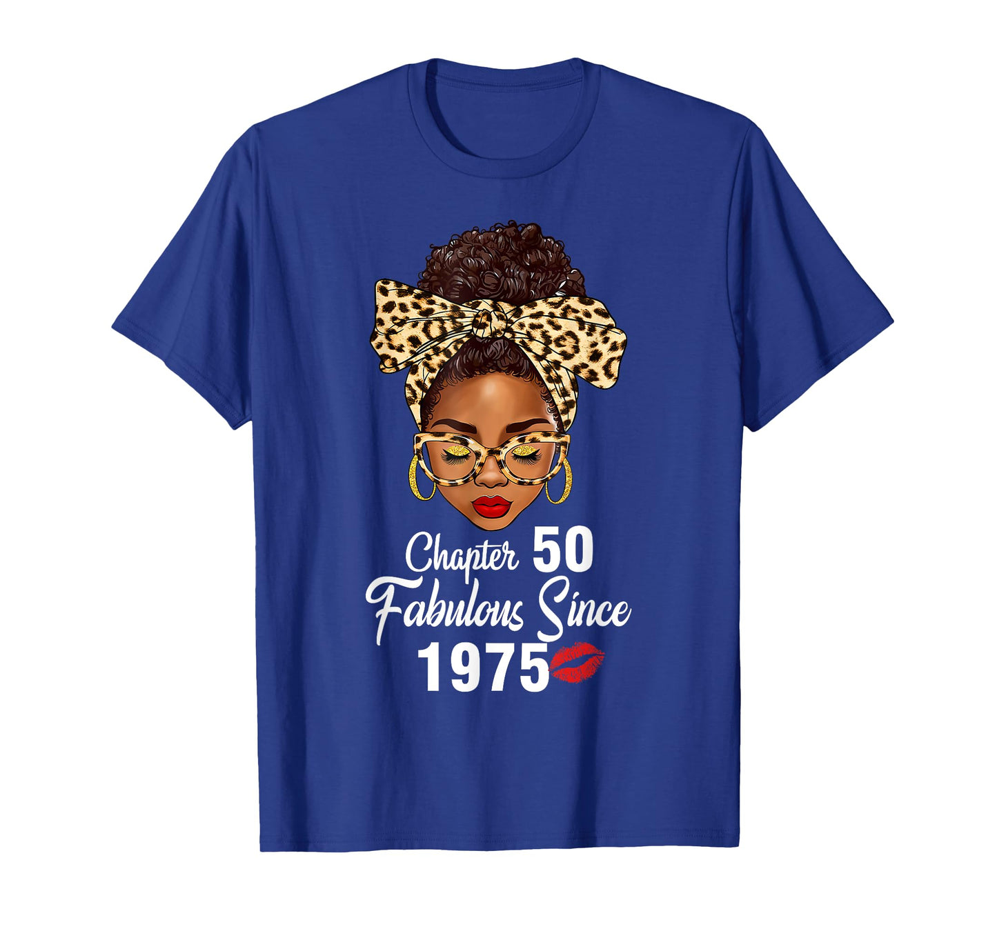 Chapter 50 Fabulous Since 1975 50th Birthday Women Leopard T-Shirt