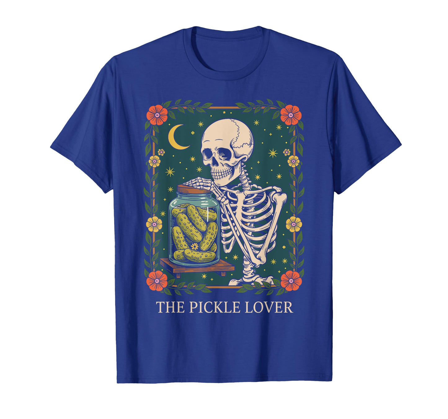 The Pickle Lover Tarot Card Skeleton T-Shirt