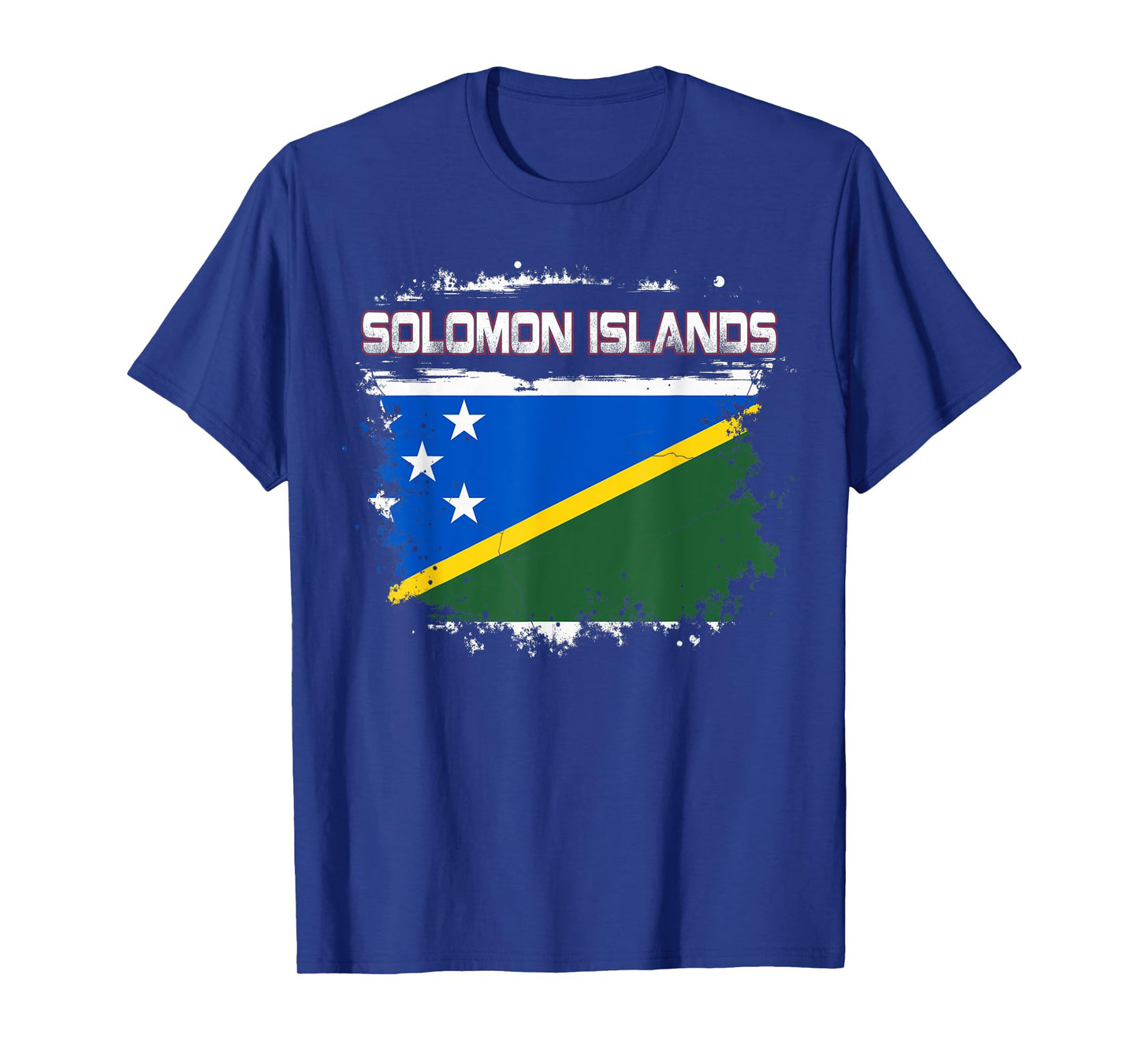 Vintage Patriotic Soloman Islander Flag Solomon Islands T-Shirt