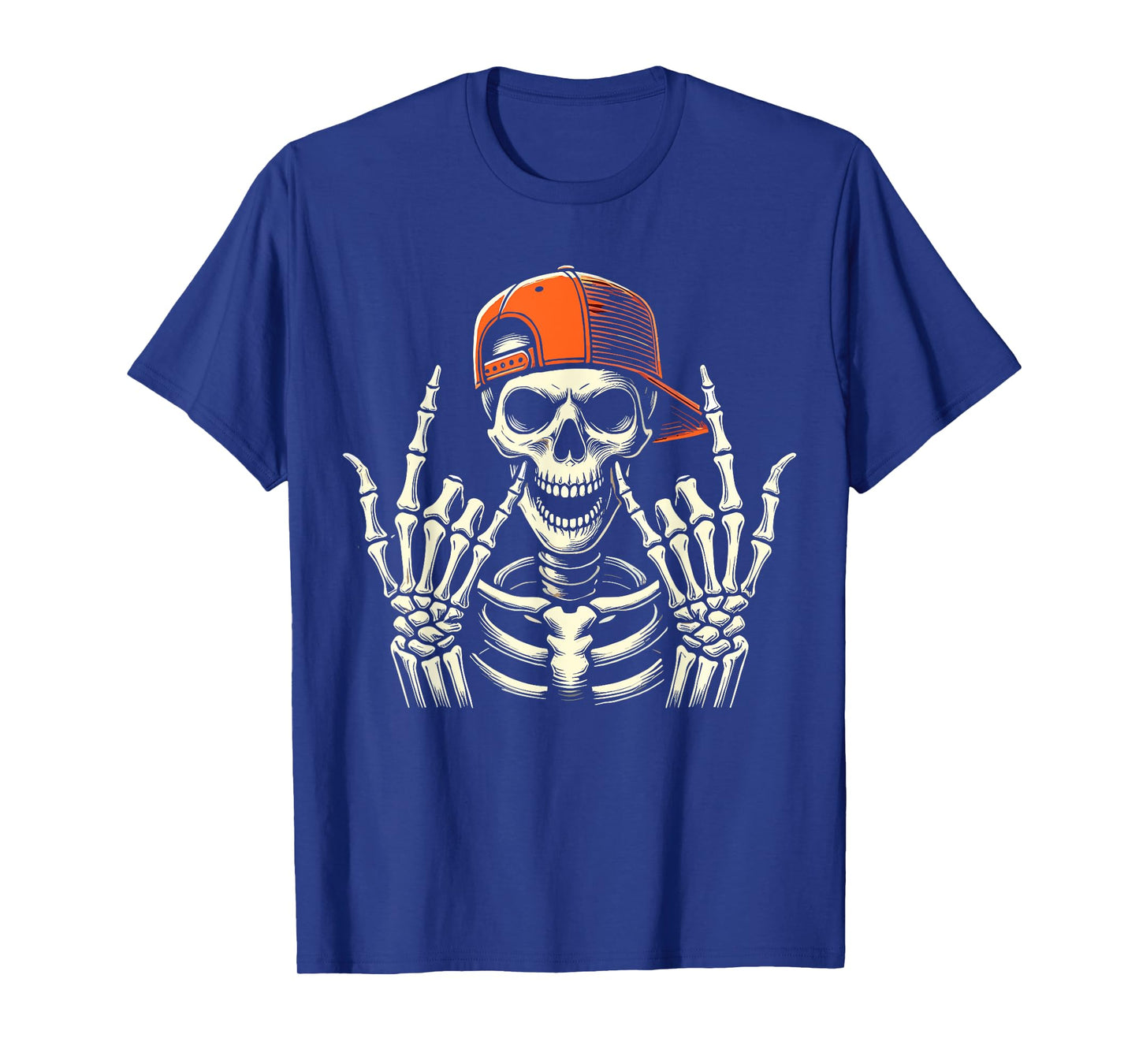 Rocker Skeleton Skater Cool Halloween T-Shirt