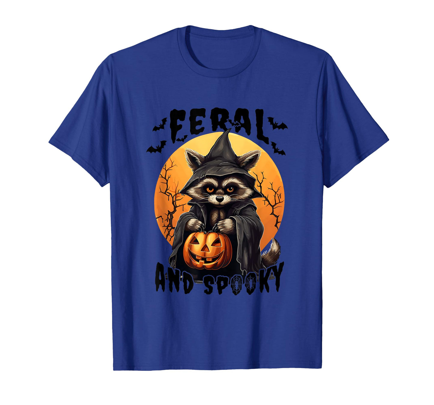 Funny Feral and Spooky Cute Raccoon Halloween For Women Men T-Shirt
