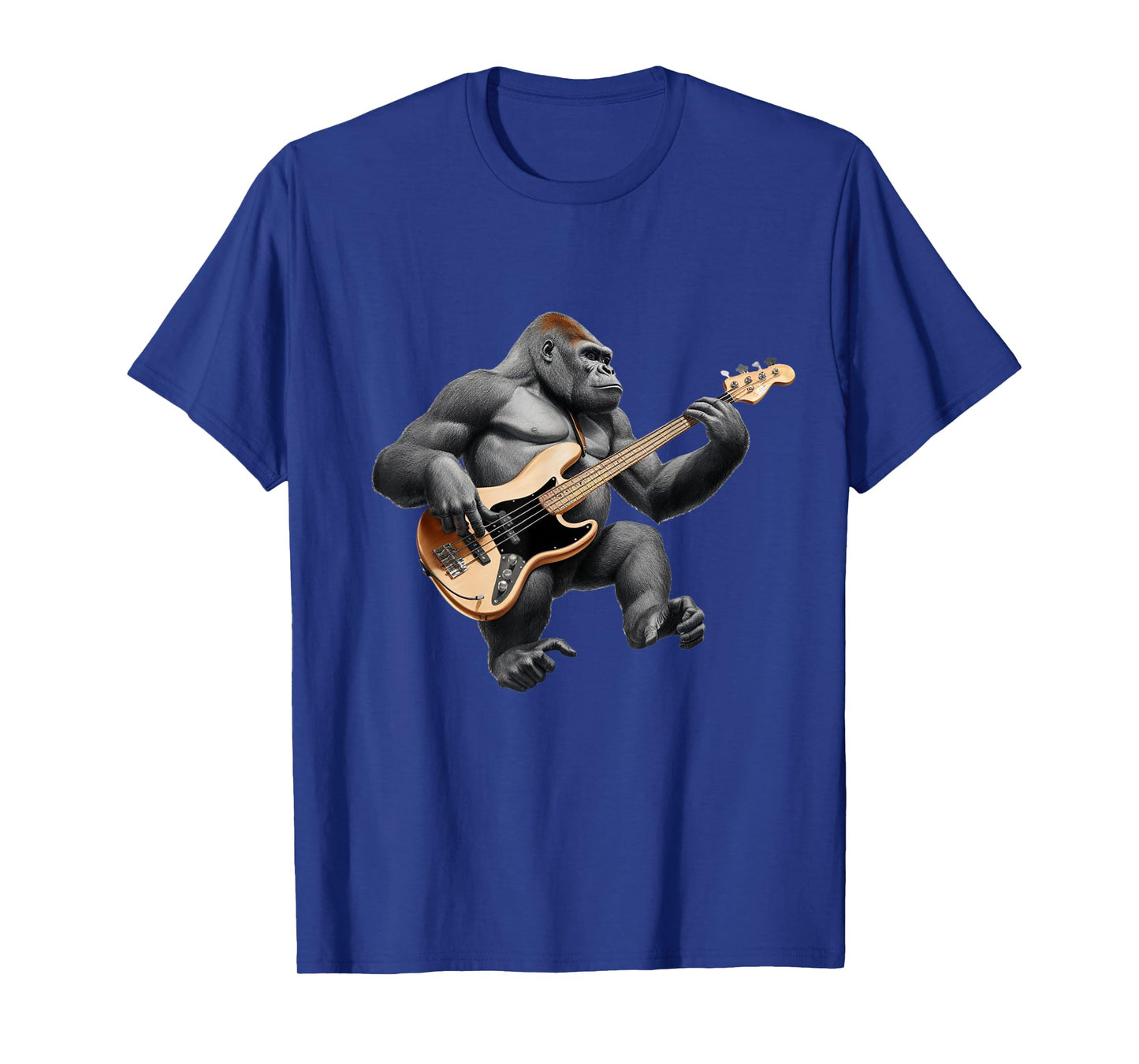 Bassist Gorilla, Funny Gorilla Playing Guitar Rock Music T-Shirt