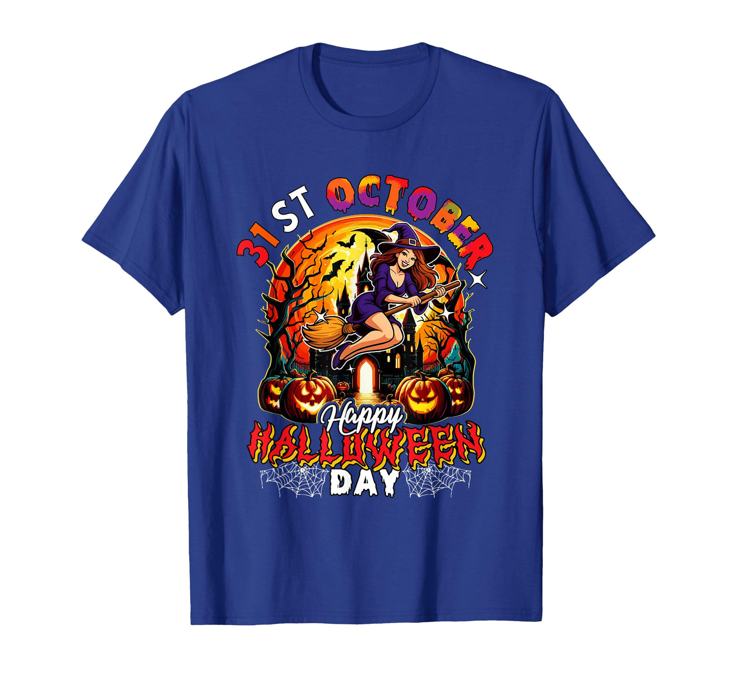 31st October Happy Halloween Day Horror Moon Costume Witch T-Shirt