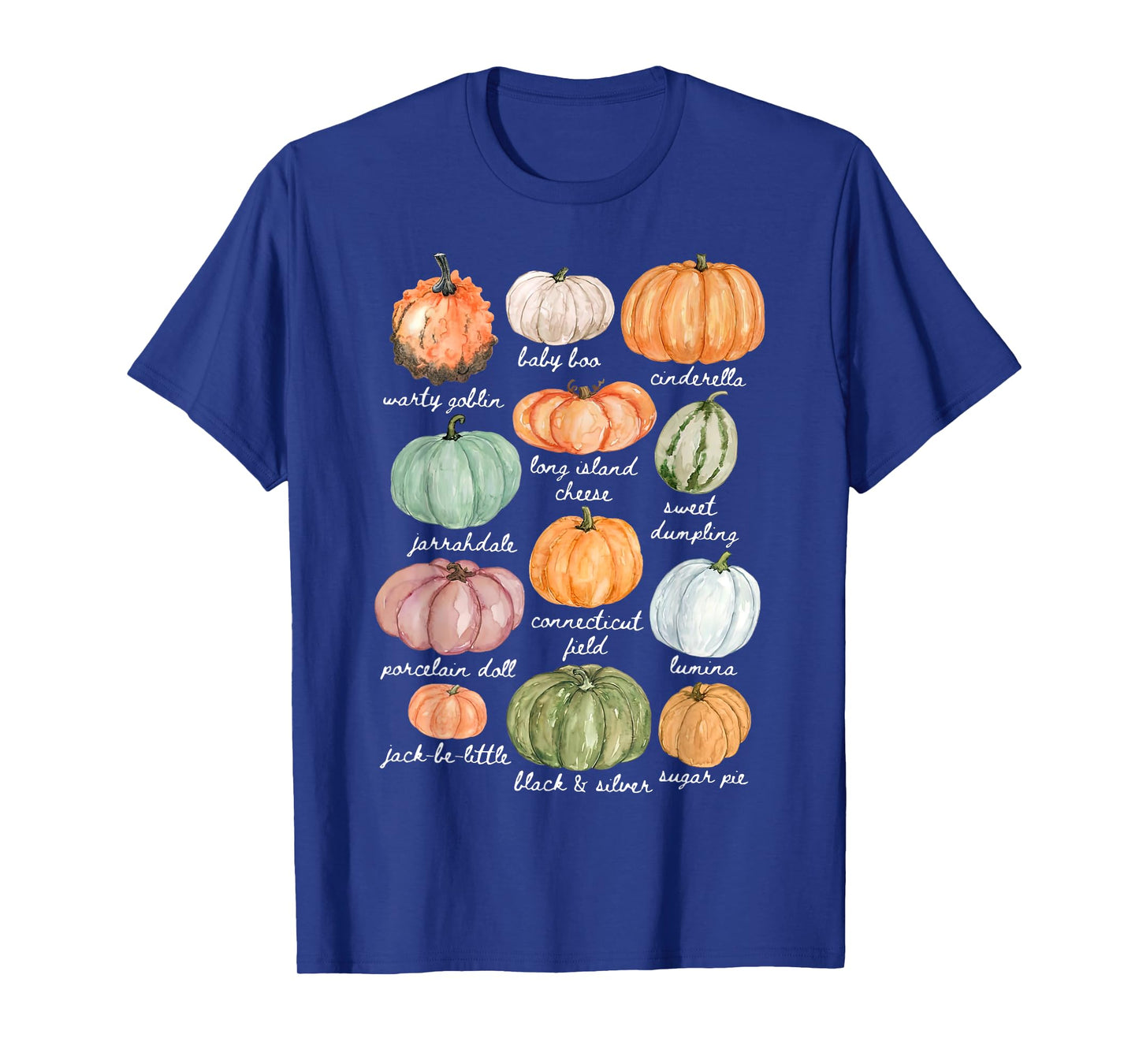 Type Of Pumpkin Fall Autumn Farmer Aesthetic Women's Graphic T-Shirt