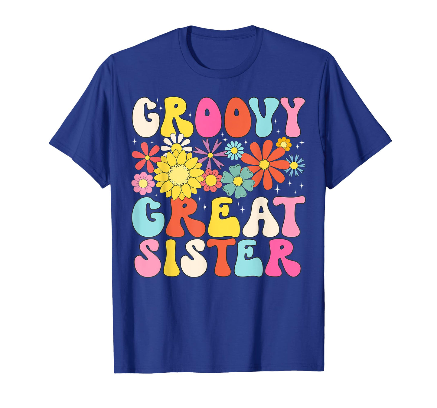 Groovy Great Sister Retro Matching Family Baby Shower T-Shirt
