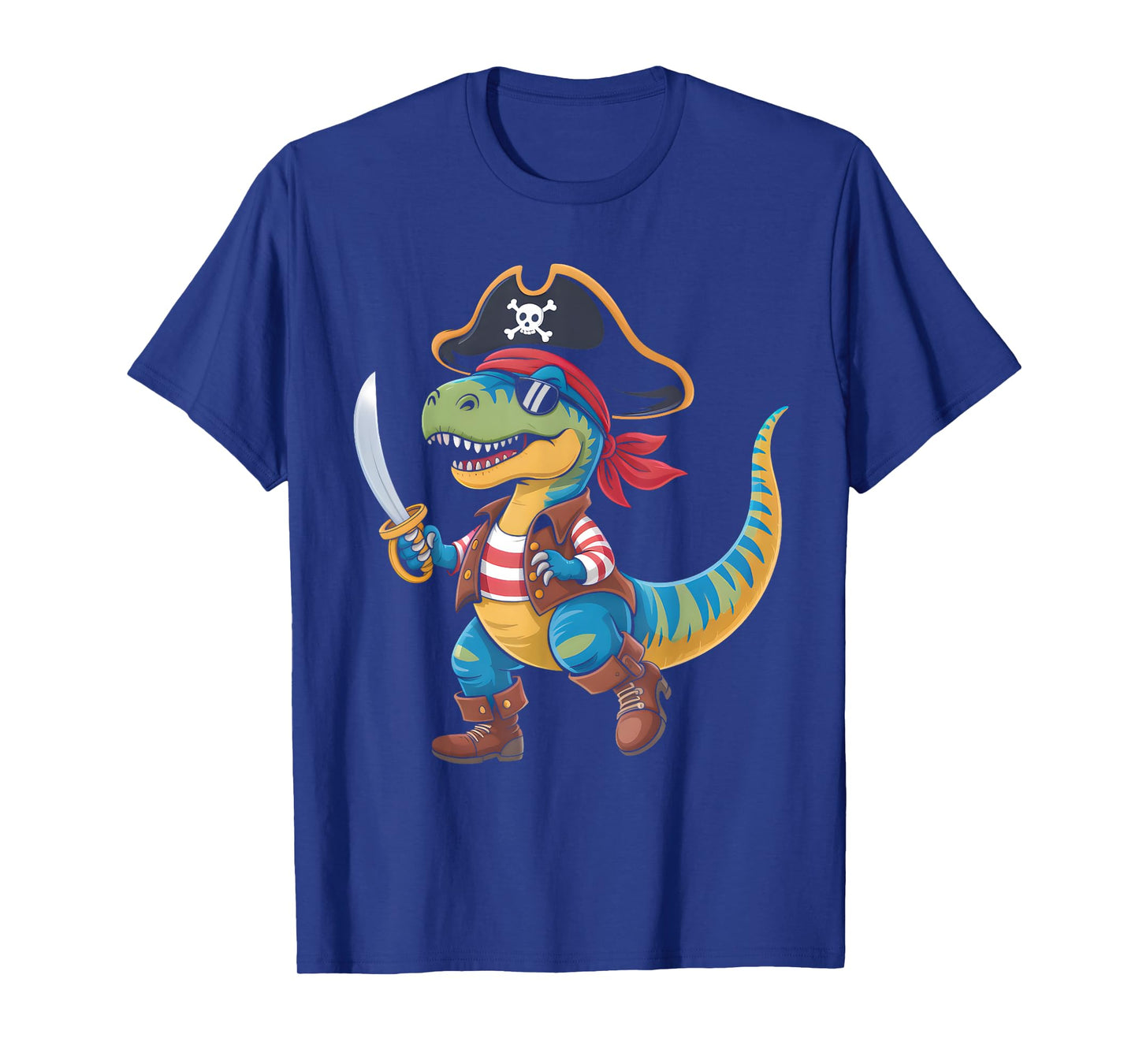 Toddler Boy Halloween Shirt Kids Funny Pirate Dinosaur T Rex T-Shirt