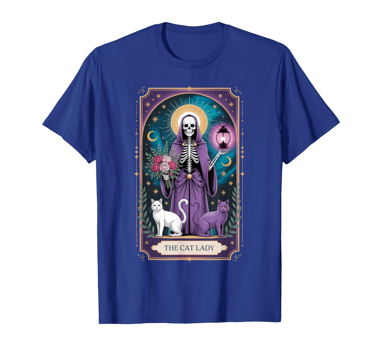 The Cat Lady Tarot Card Cat Lover Mom Gothic Funny Gift T-Shirt