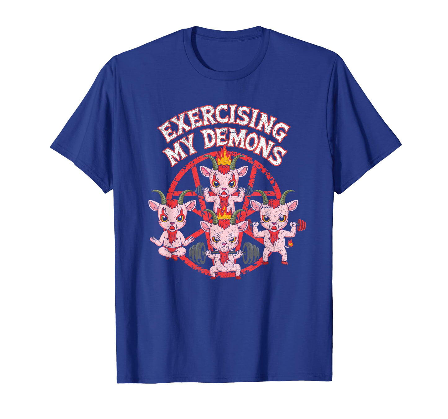 Exercising My Demons Funny Gym Workout Demon T-Shirt